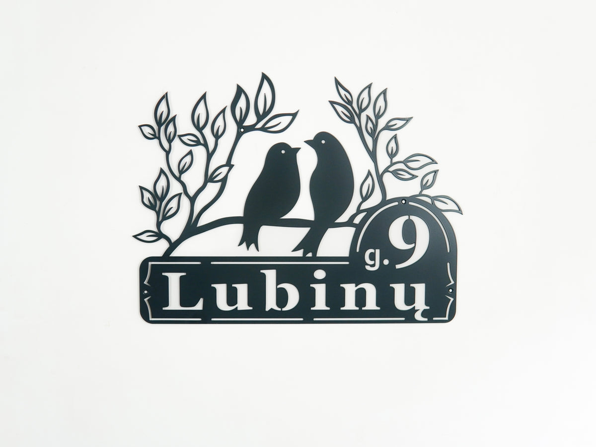 Custom Birds Address Sign