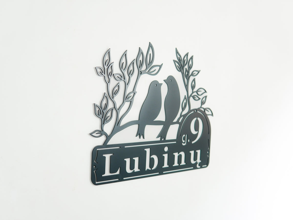Custom Birds Address Sign
