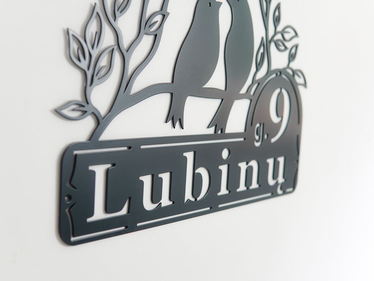Custom Birds Address Sign