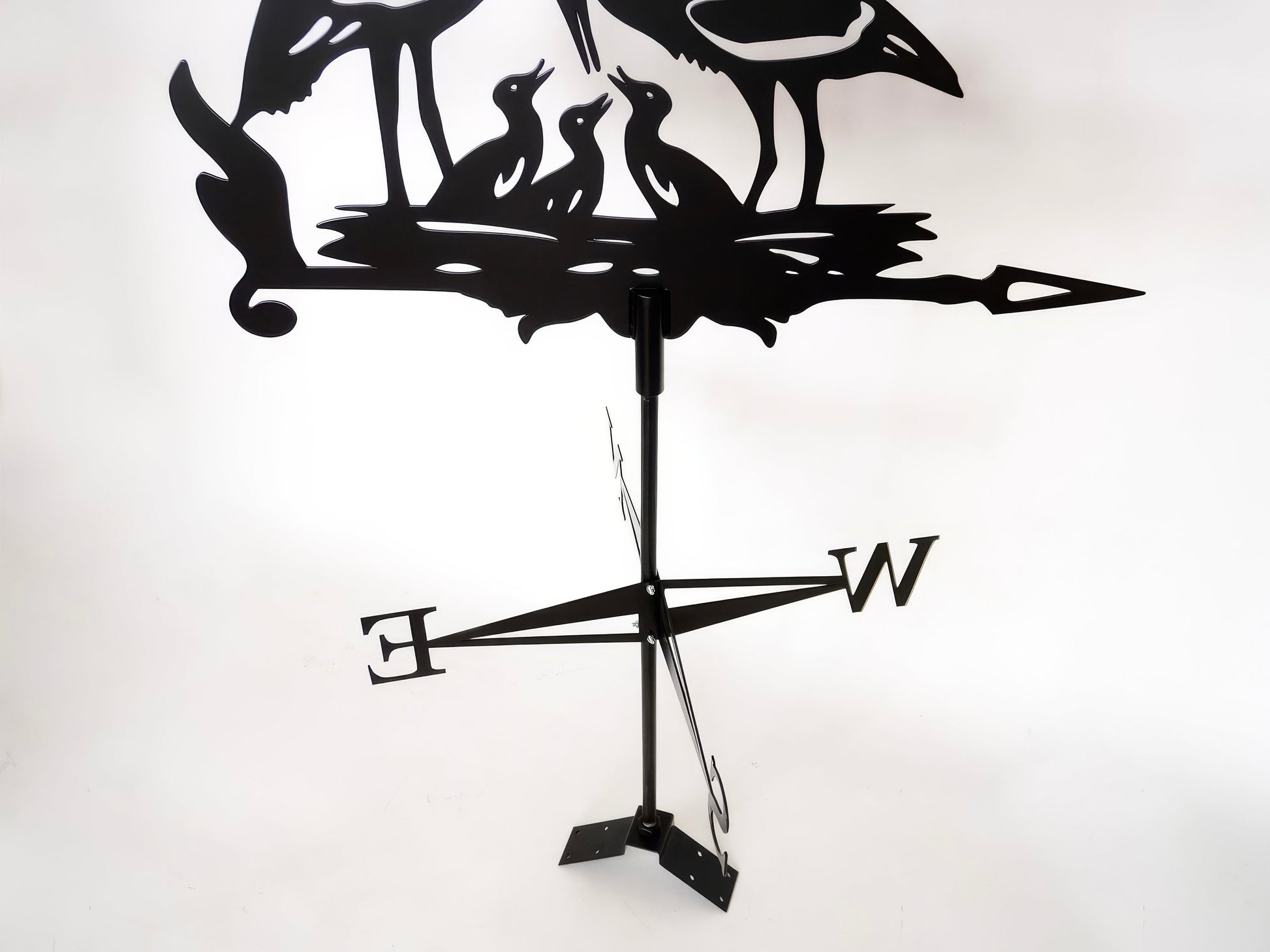 Metal Stork Family Weathervane — 5