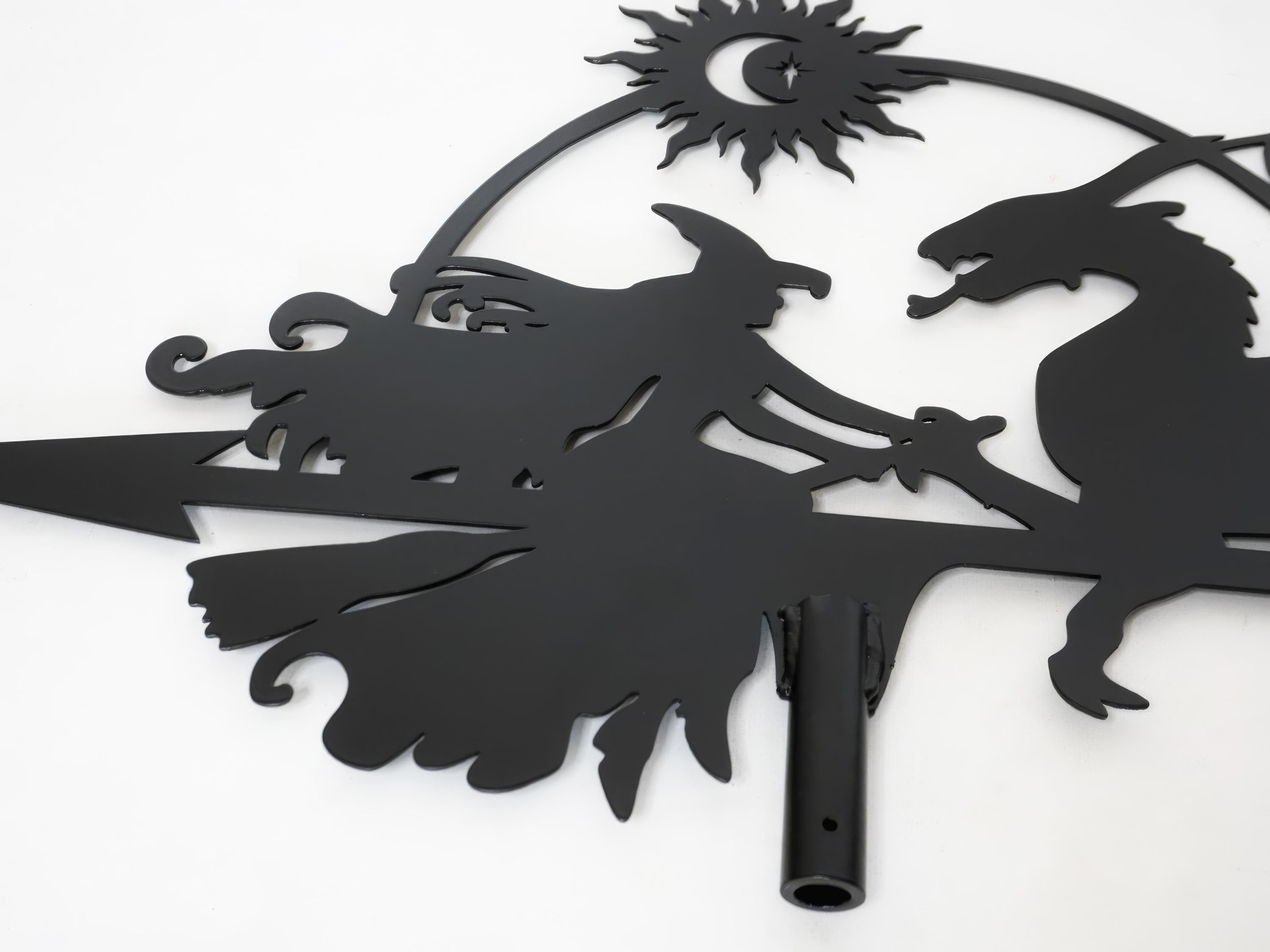 Dragon & Witch Metal Weathervane — 4
