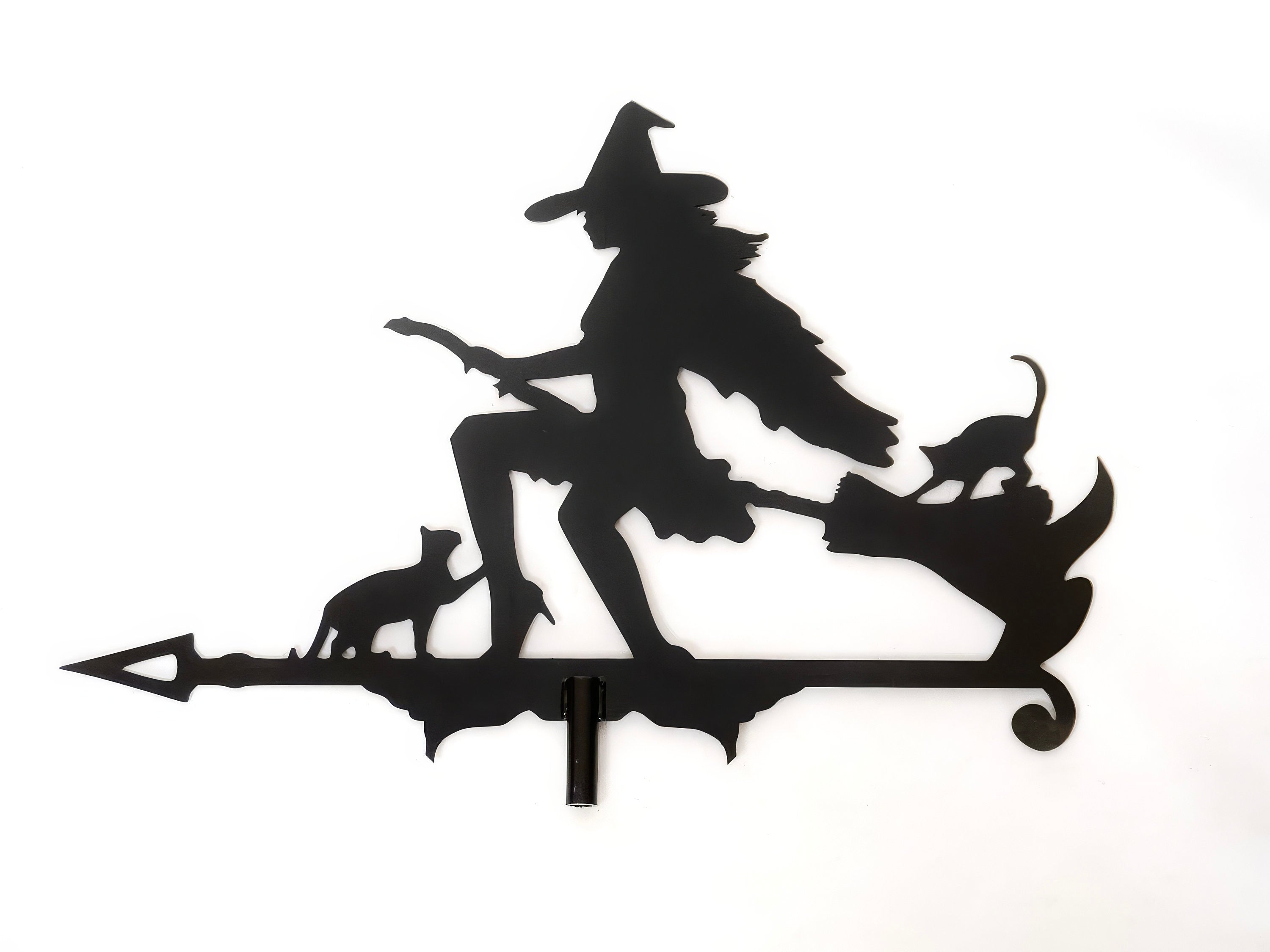 Witch Weathervane with Cats — 2