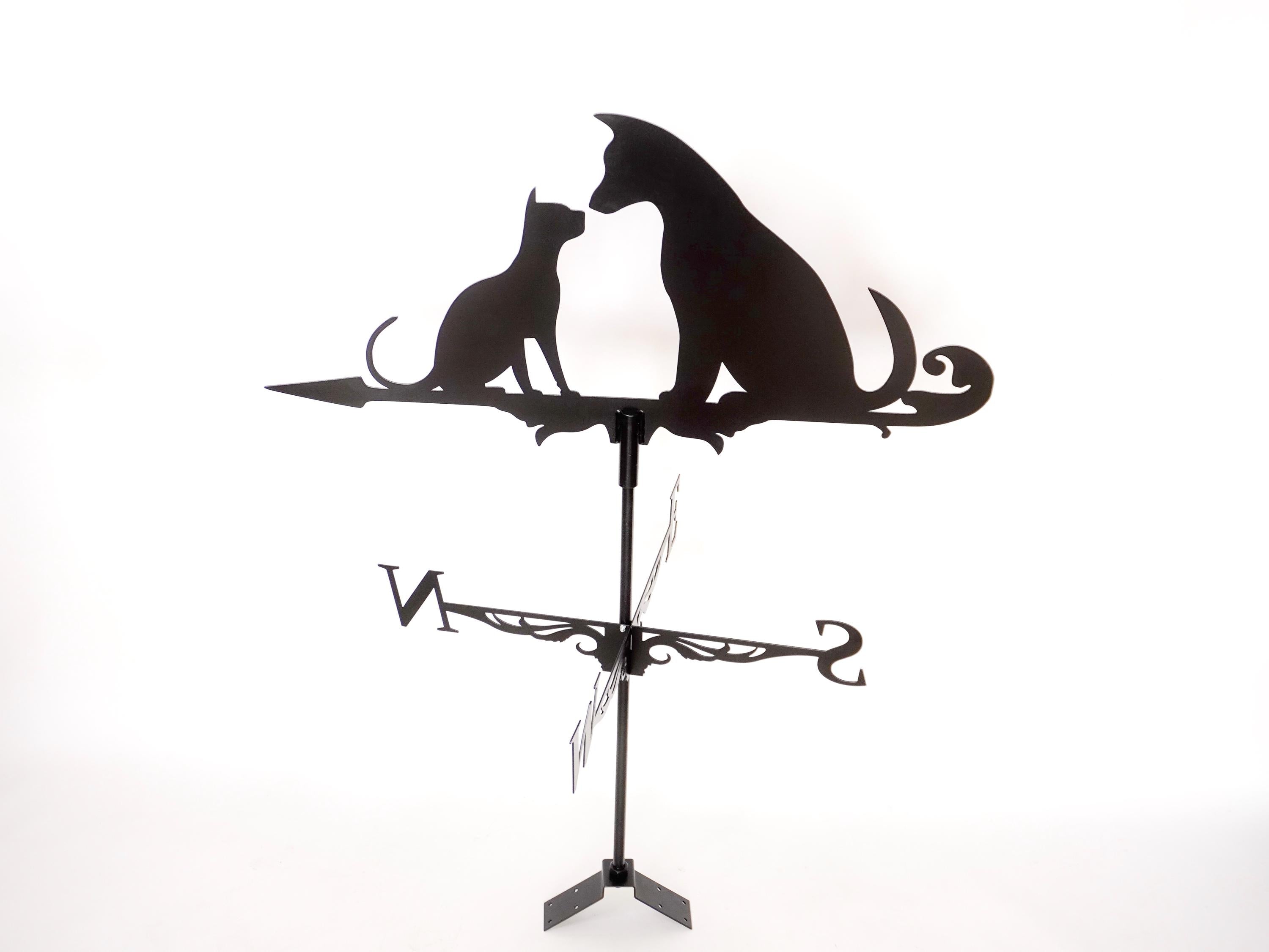 Metal Cat & Dog Weathervane — 2