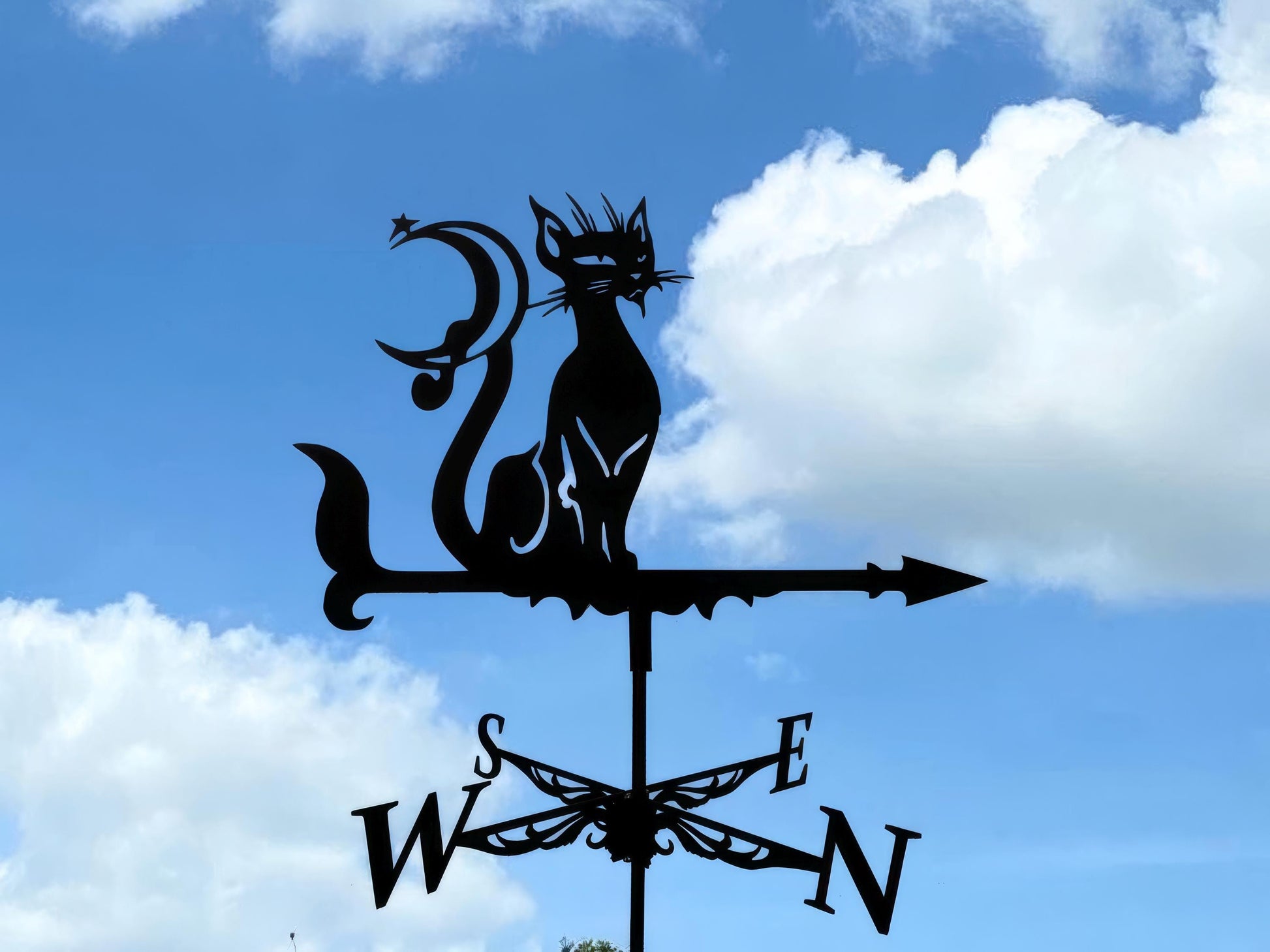 Moon Cat Metal Weathervane