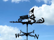 Handcrafted Garden Gnome Metal Weather Vane