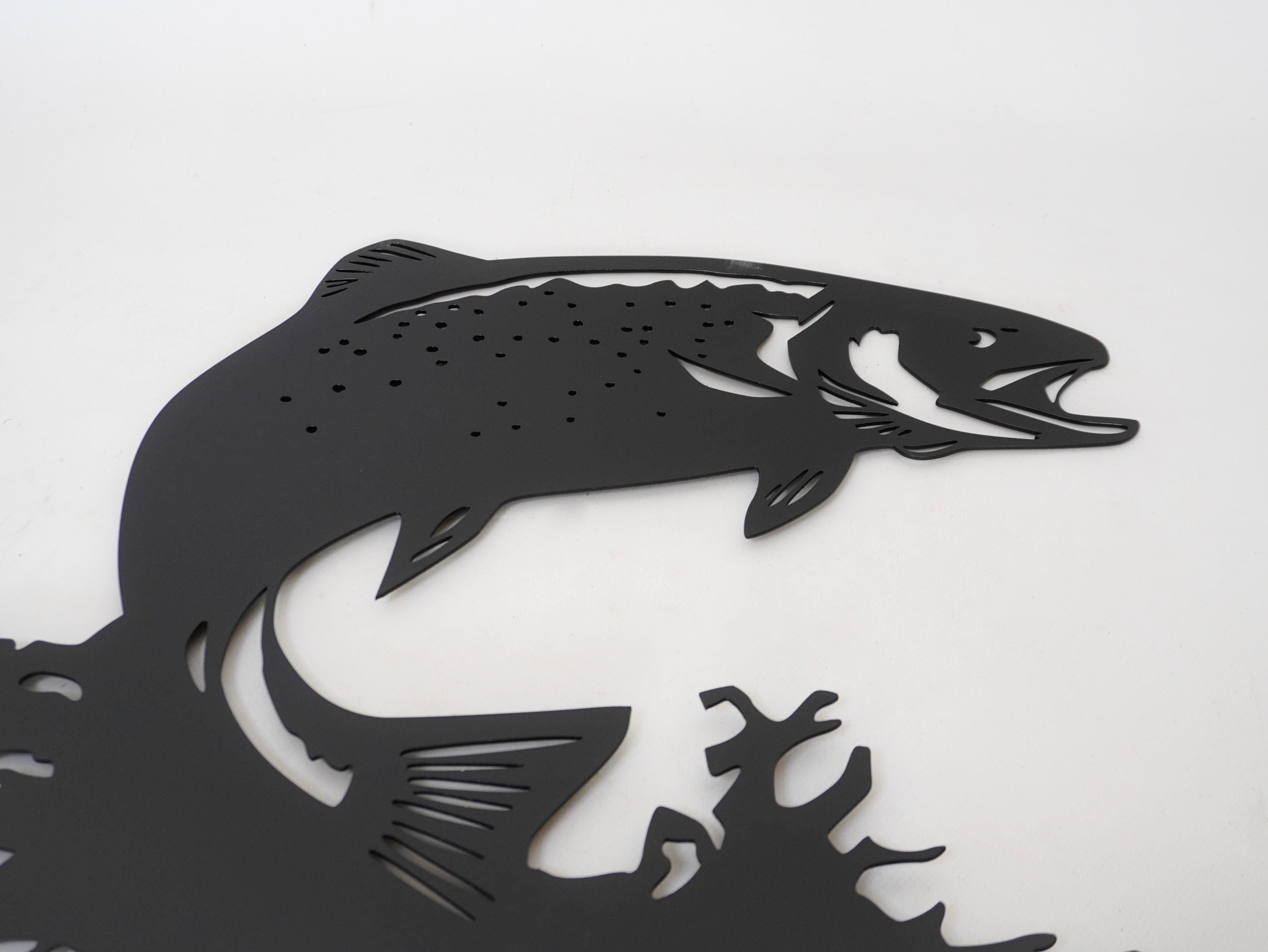 Trout Fish Metal Weathervane — 4