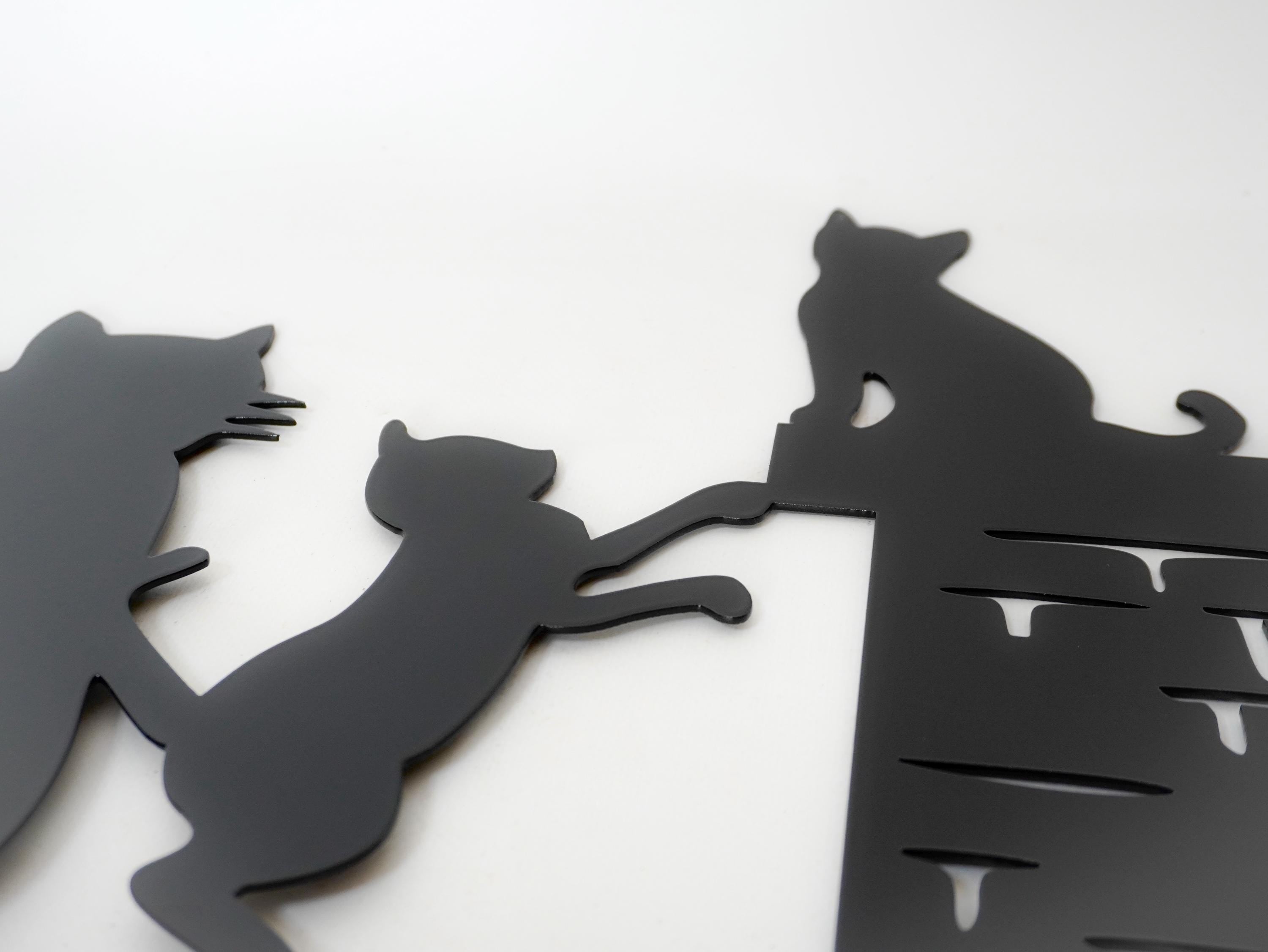 Cat Family Metal Weathervane — 5