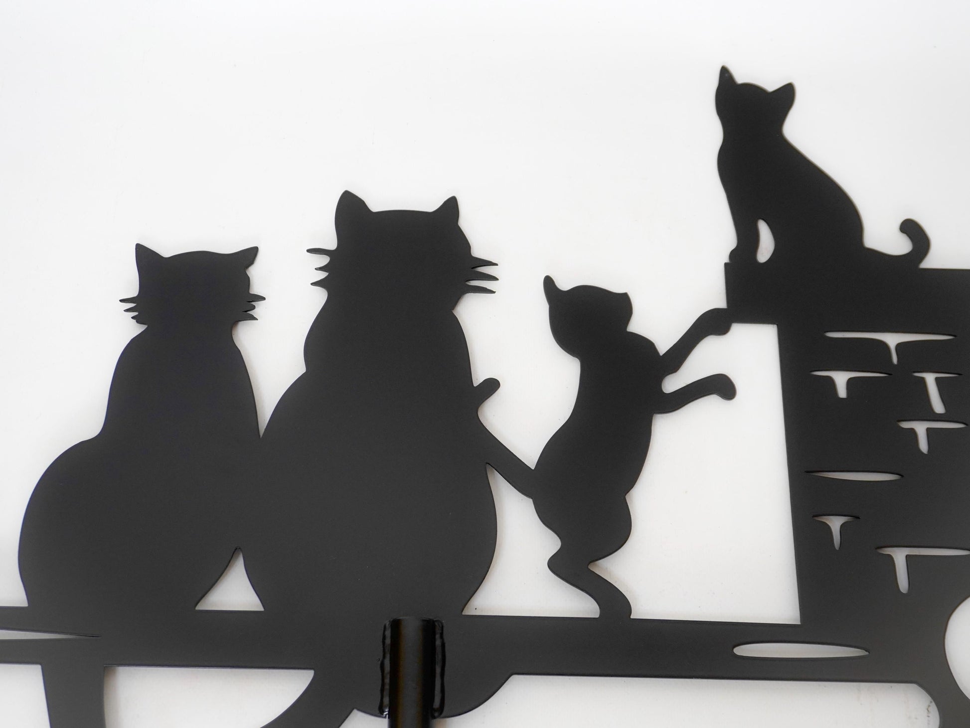Cat Family Metal Weathervane — 4