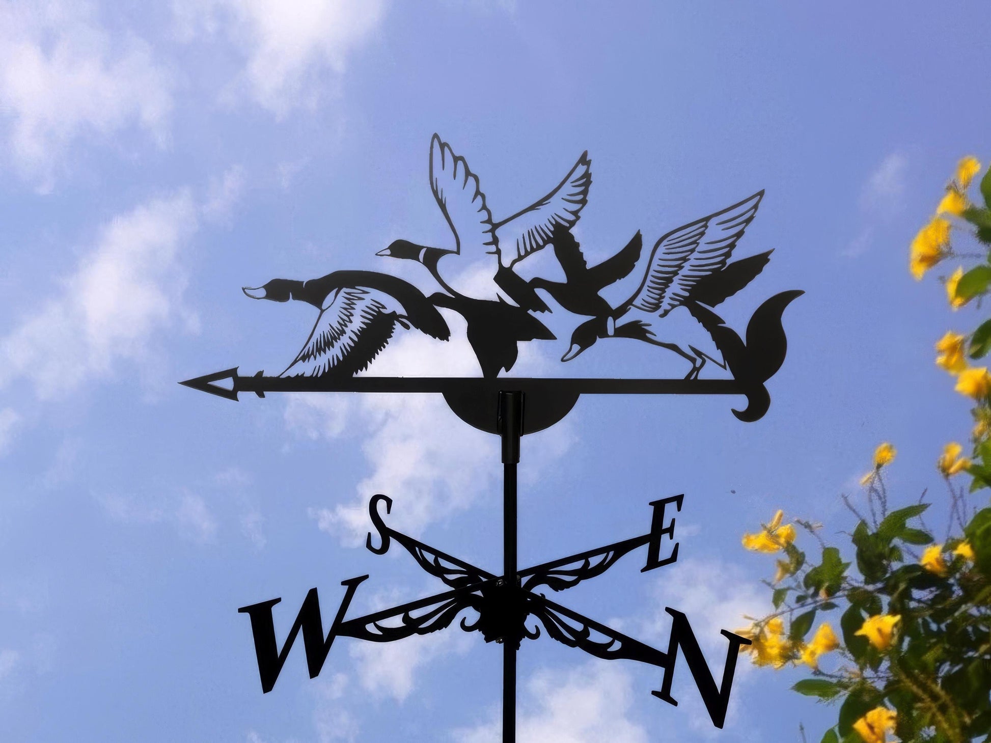 Duck Weather Vane Metal Wind Direction Decor for Roof