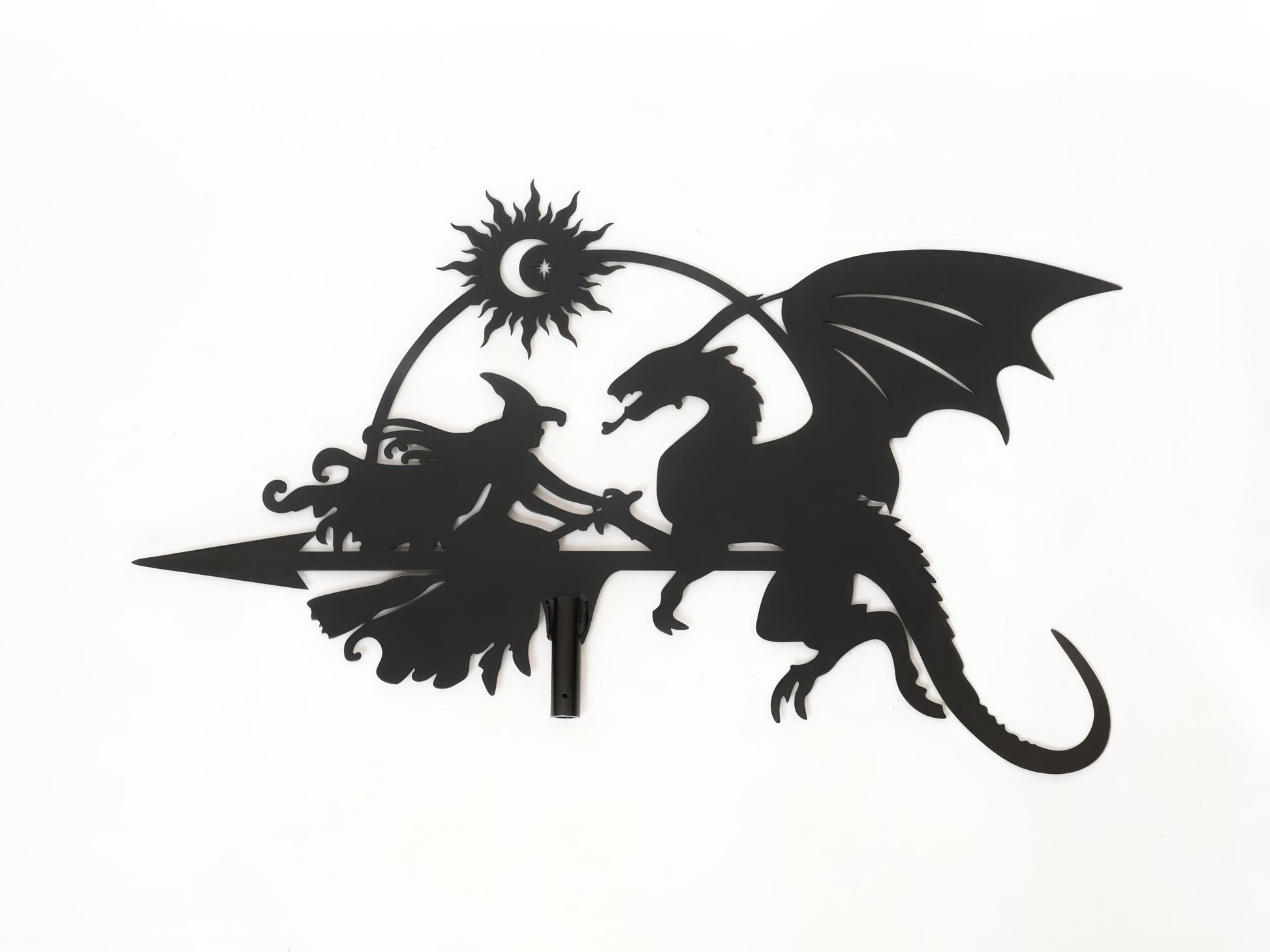 Dragon & Witch Metal Weathervane — 3