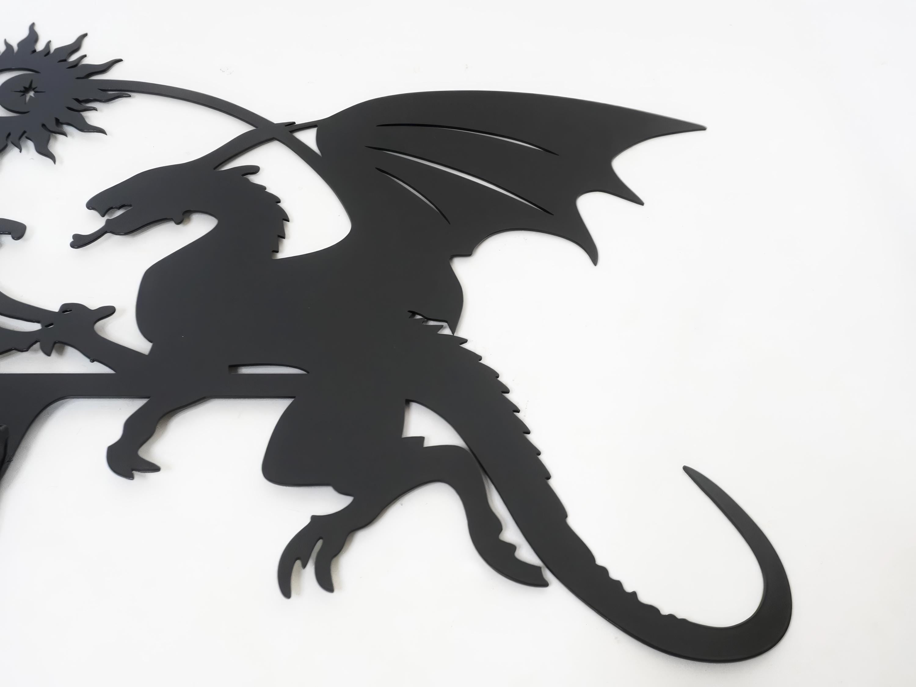 Dragon & Witch Metal Weathervane — 7