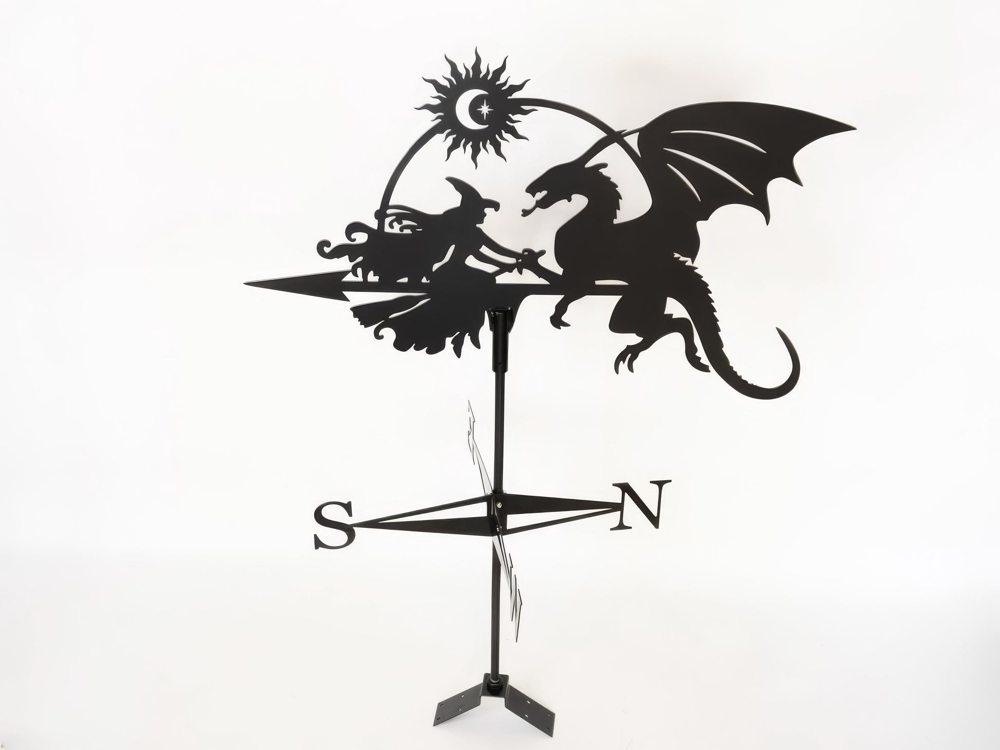 Dragon & Witch Metal Weathervane — 2