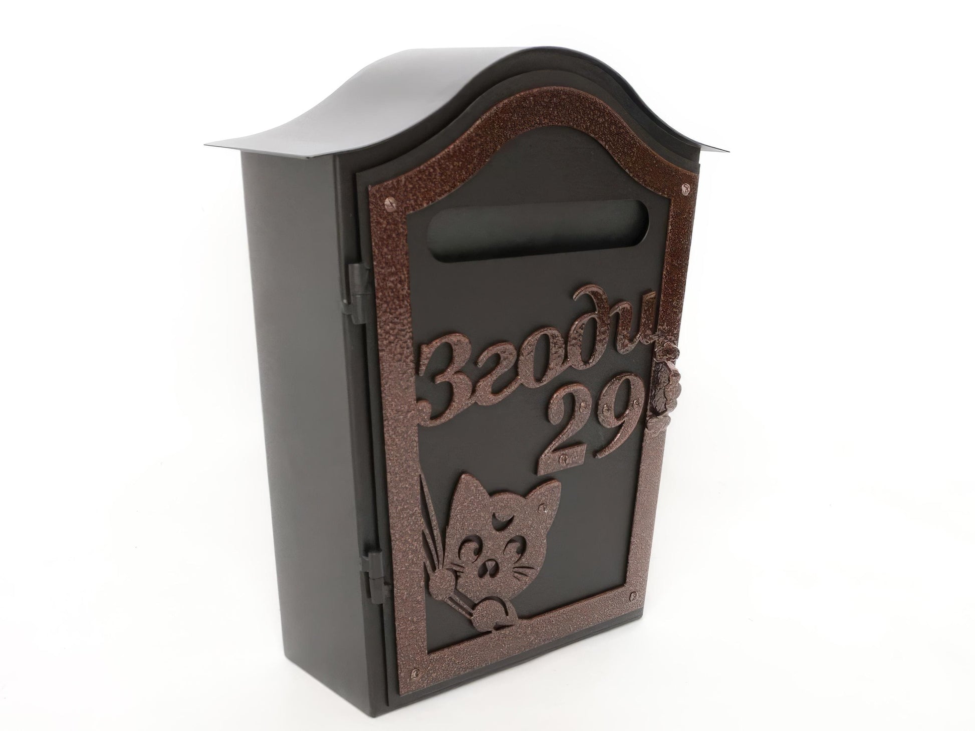 Personalized Locking Mailbox with Cat — 5