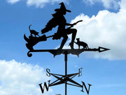 Witch Weathervane with Cats