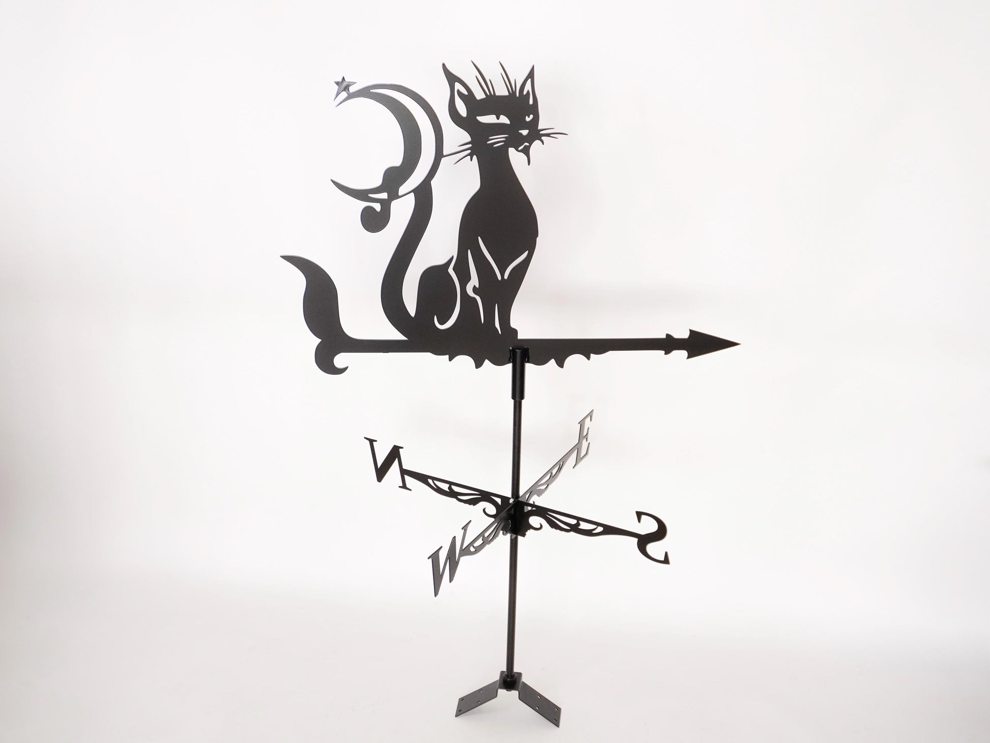 Moon Cat Metal Weathervane — 2