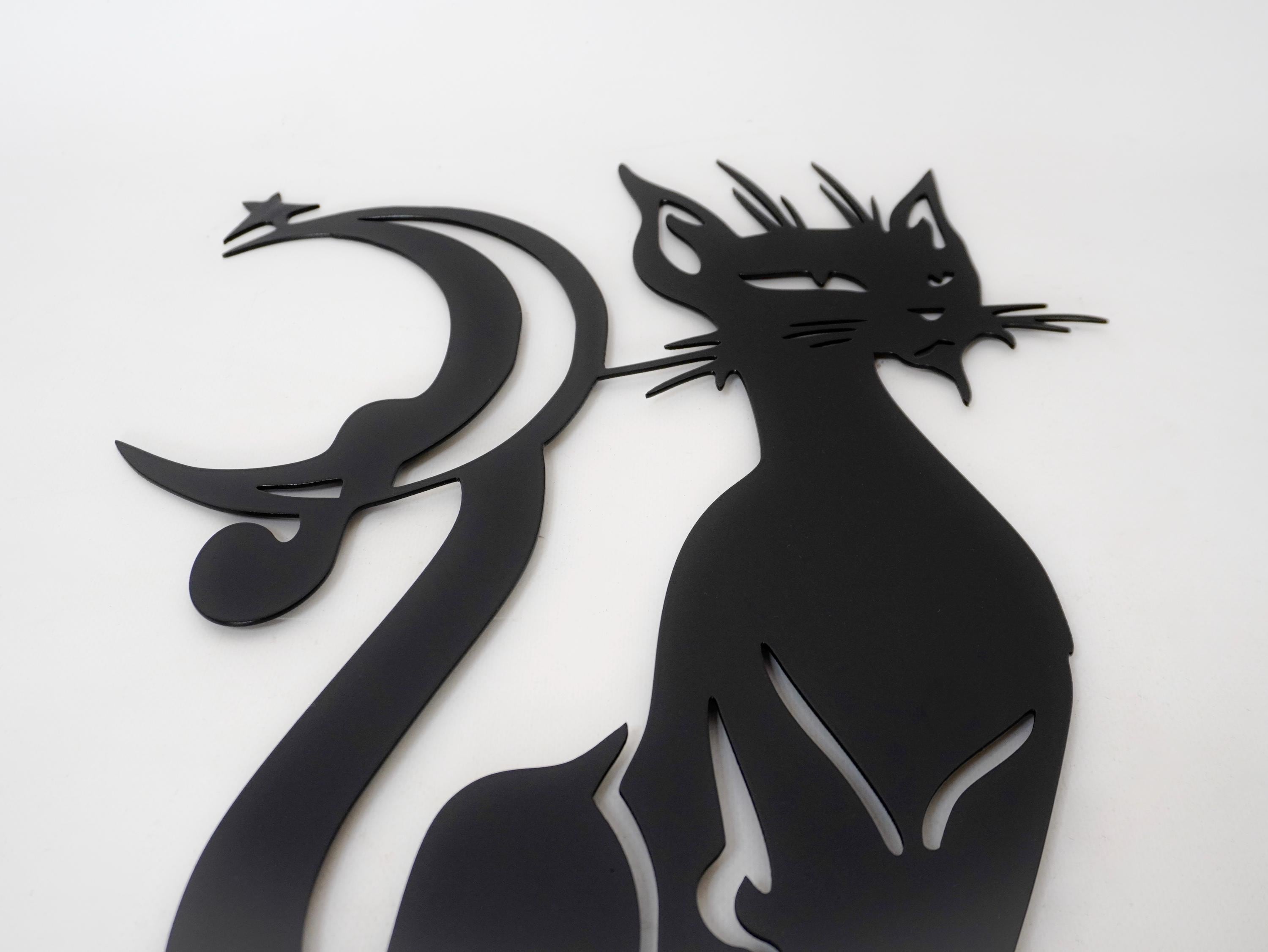 Moon Cat Metal Weathervane — 3