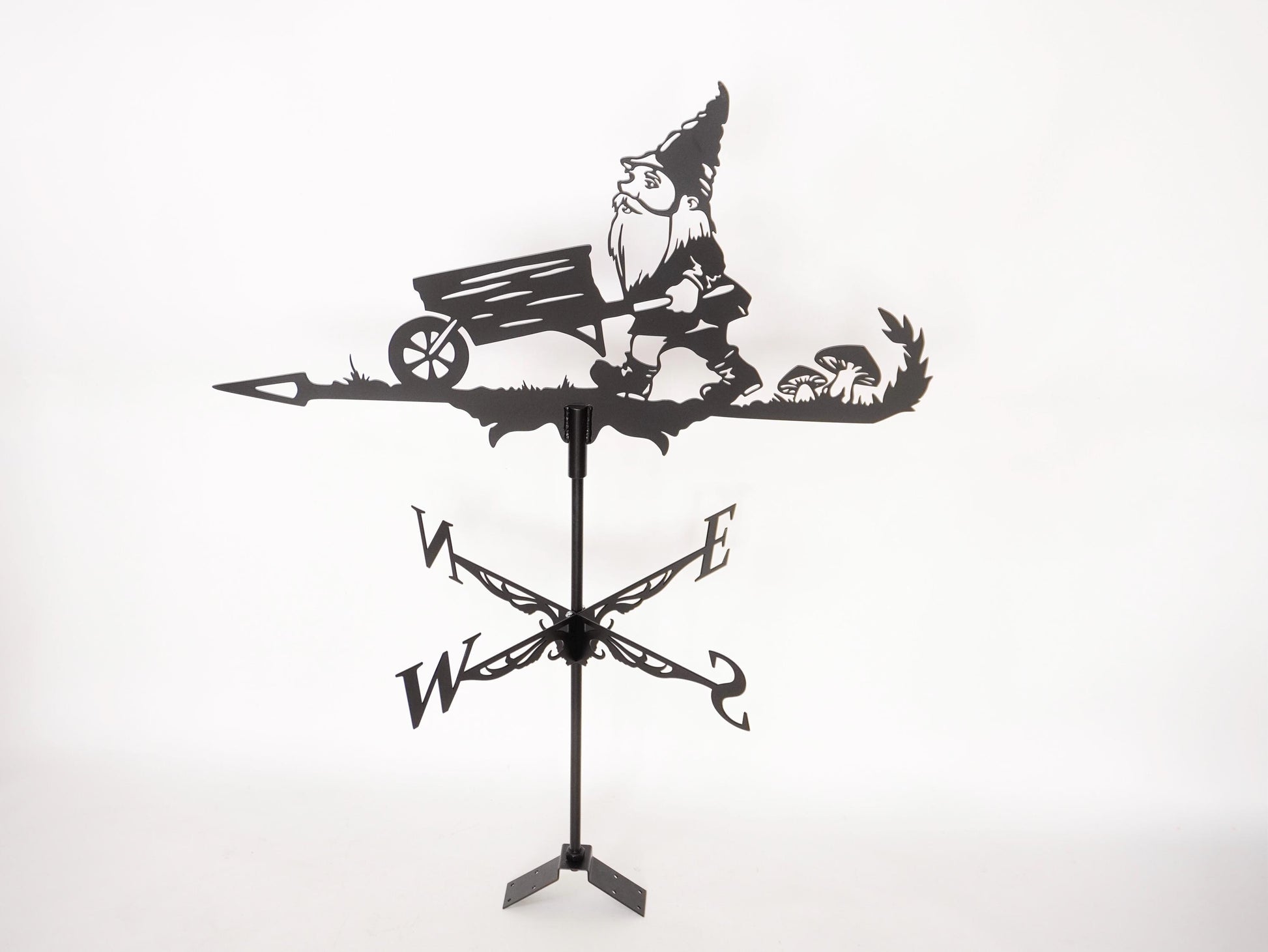 Handcrafted Garden Gnome Metal Weather Vane — 2