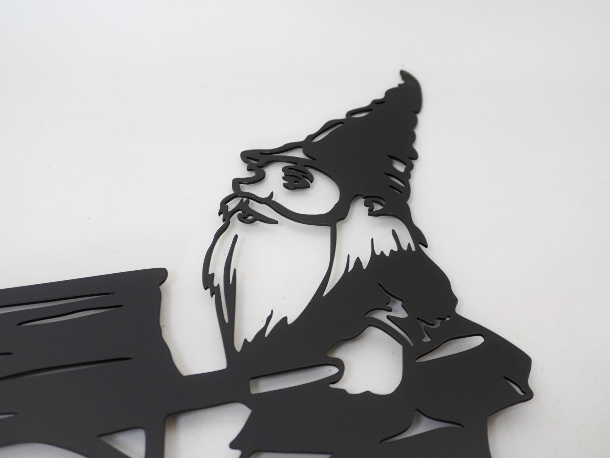 Handcrafted Garden Gnome Metal Weather Vane — 4