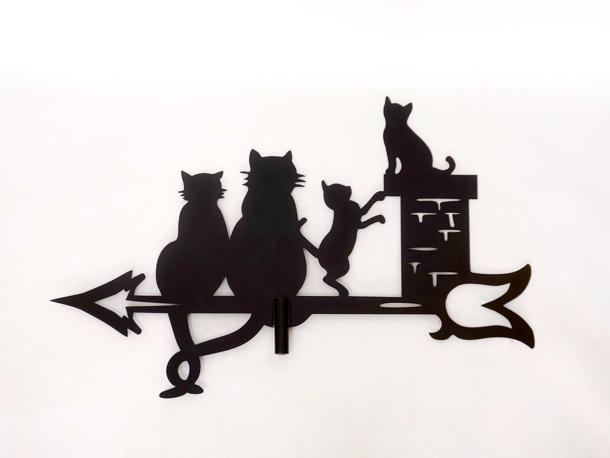 Cat Family Metal Weathervane — 3