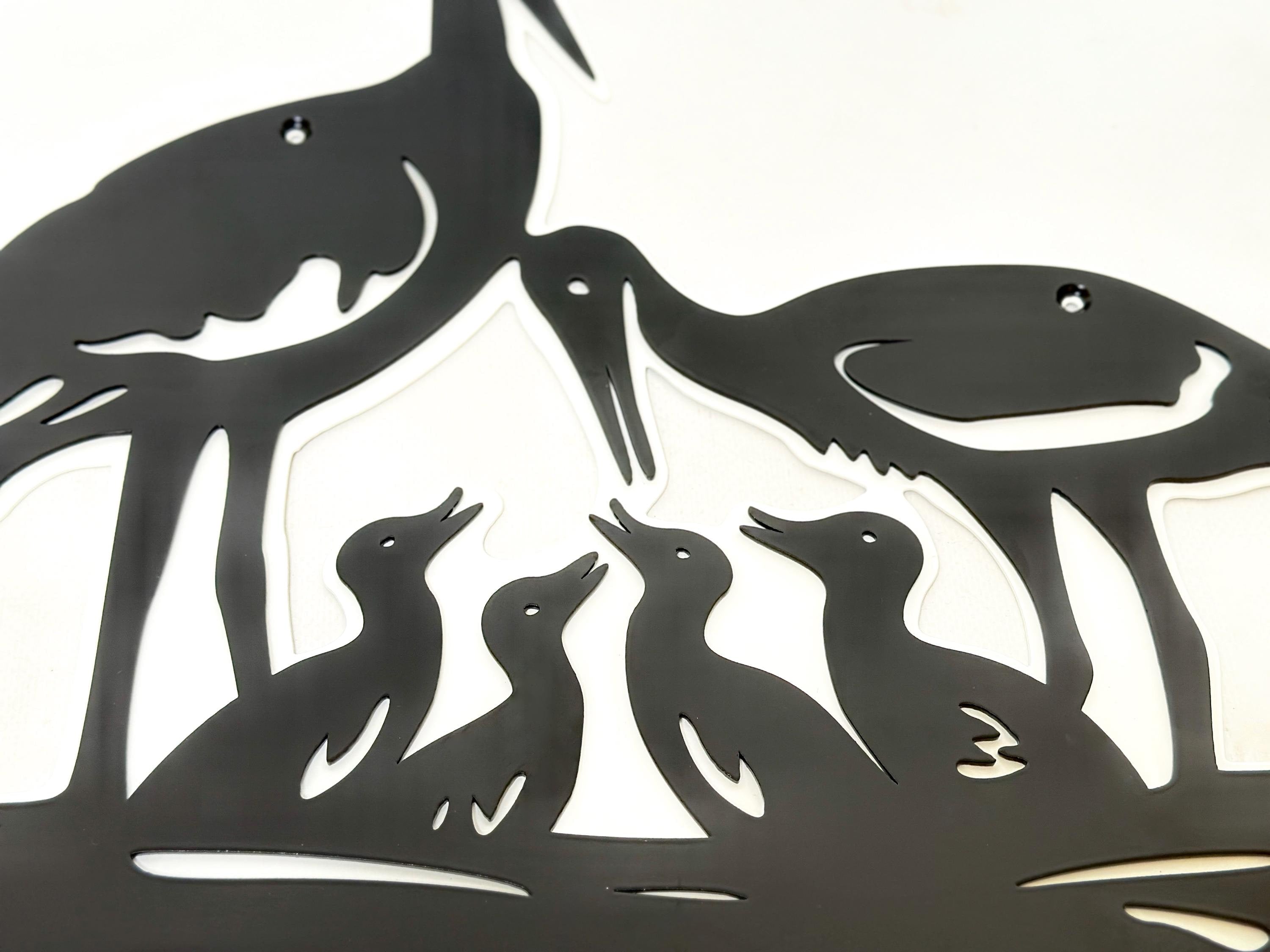 Custom Address Sign Stork Family — 4