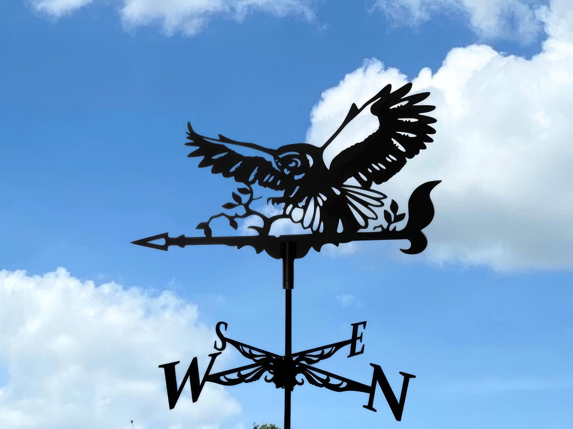 Owl Weathervane Handcrafted Metal Wind Direction Indicator