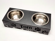 Personalized Metal Dog Bowl Stand