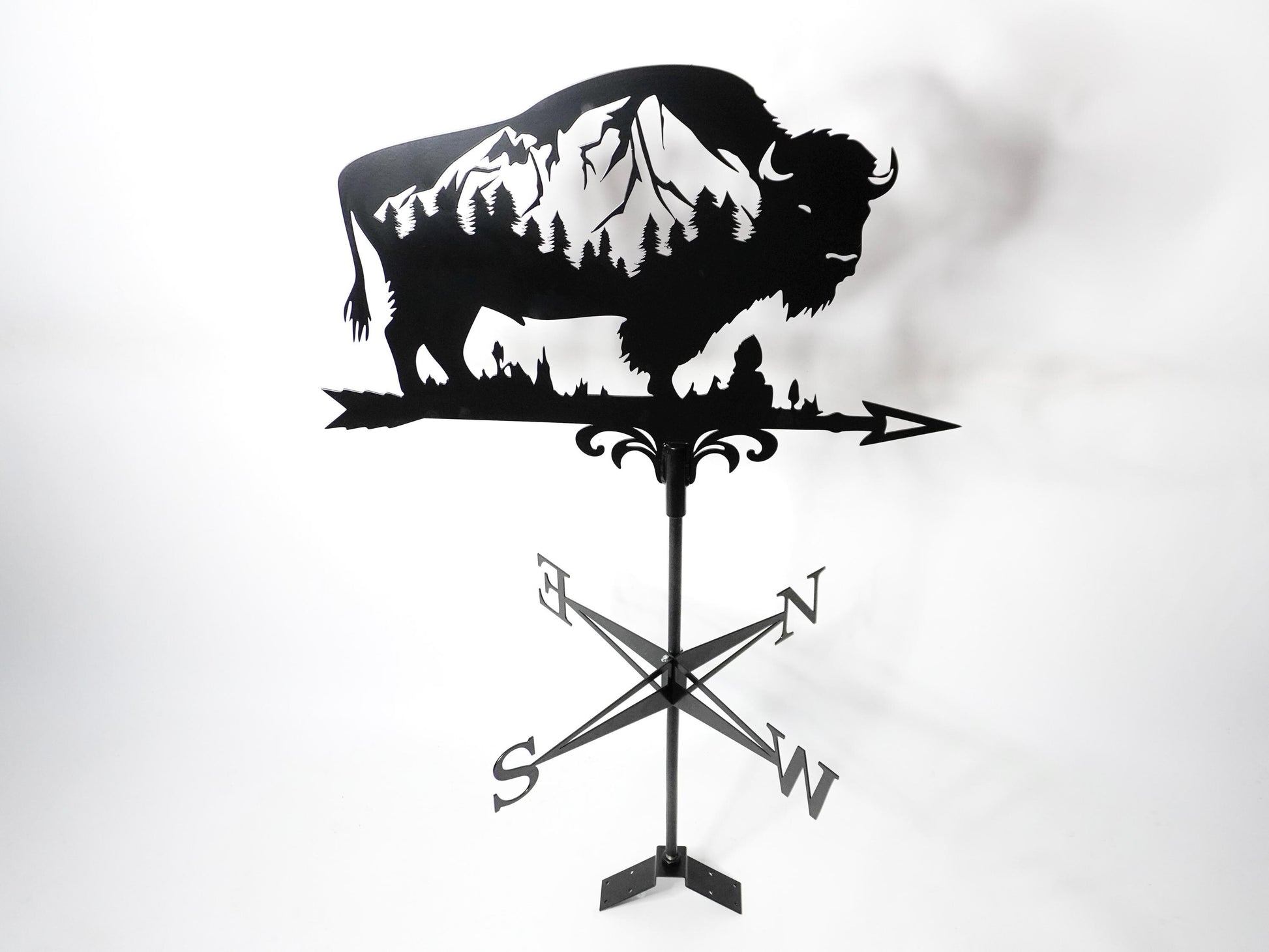 Bison Weathervane Wind Vane Decor for Roof or Garden — 2