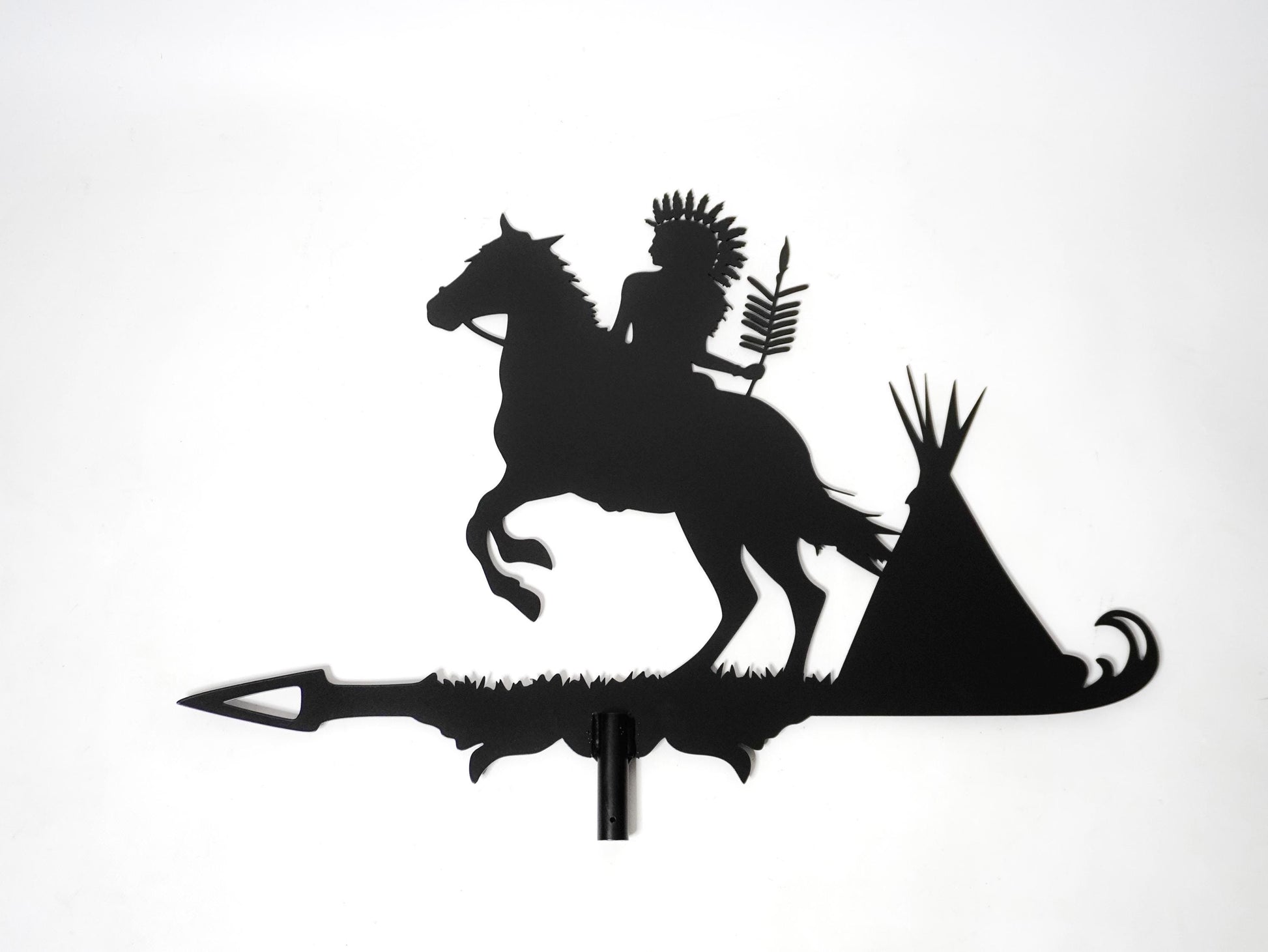 Native American Horse Rider Weathervane — 3