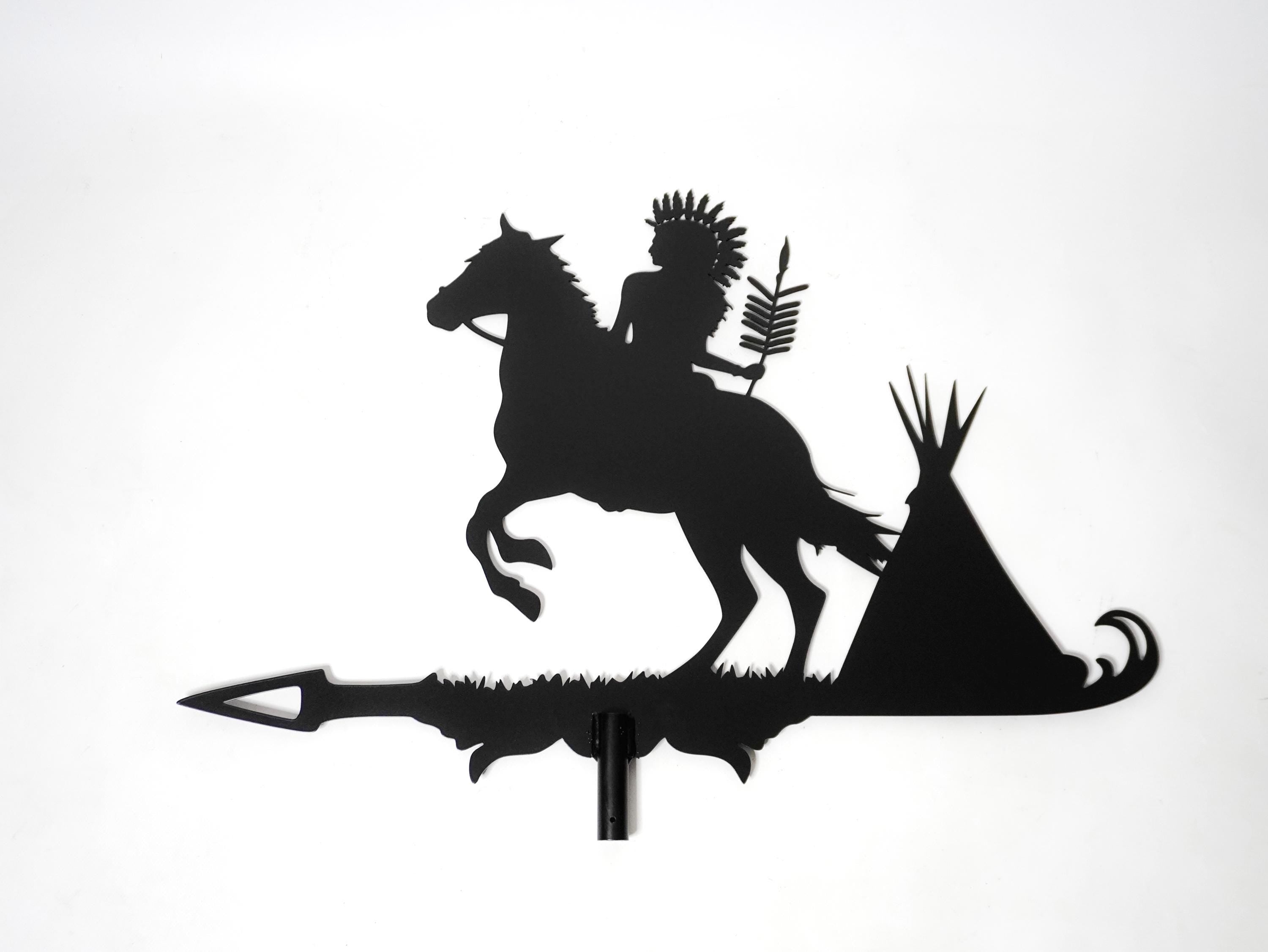 Native American Horse Rider Weathervane — 3