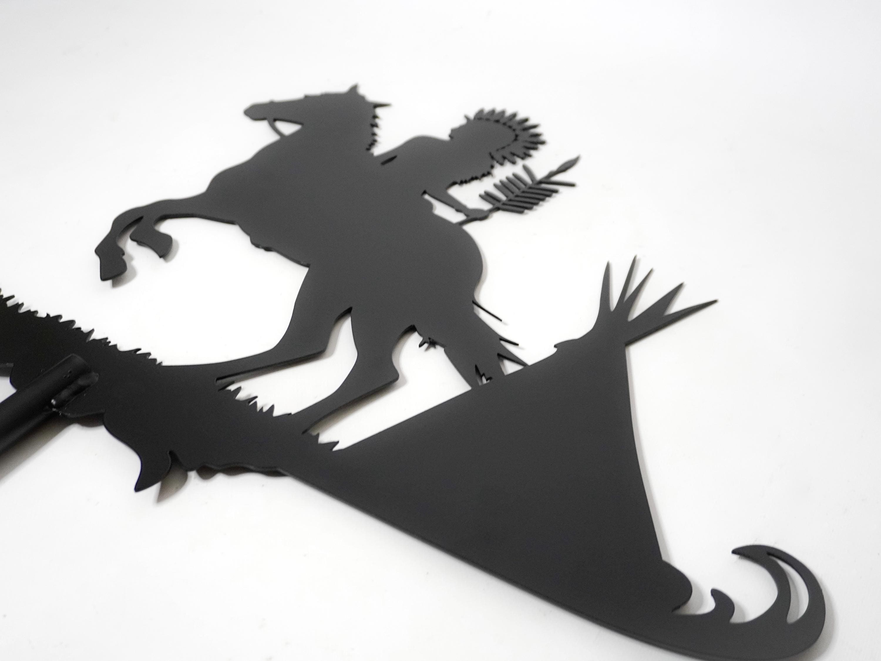 Native American Horse Rider Weathervane — 5