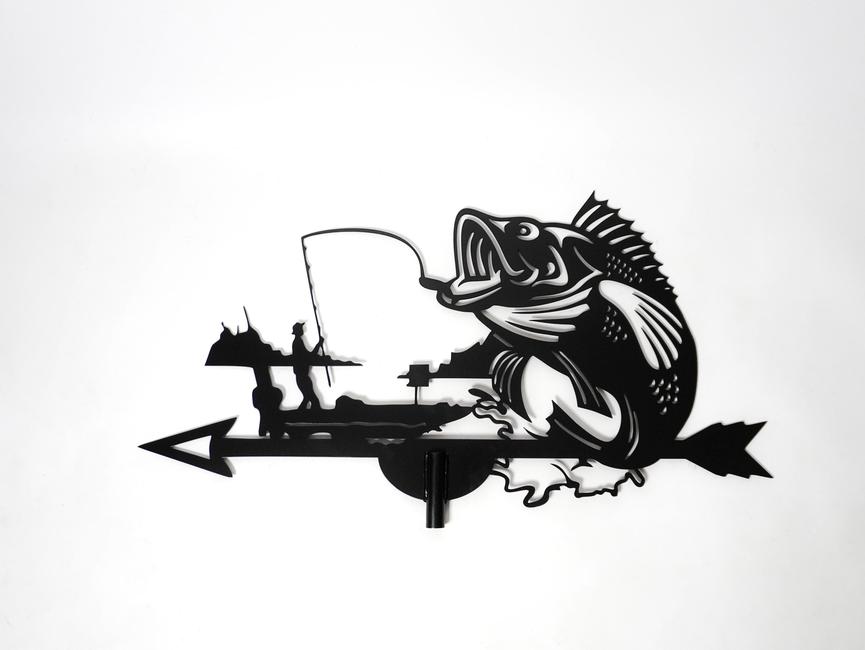 Metal Fisherman Weathervane — 4