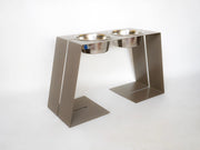 Modern Elevated Double Dog Bowl Stand