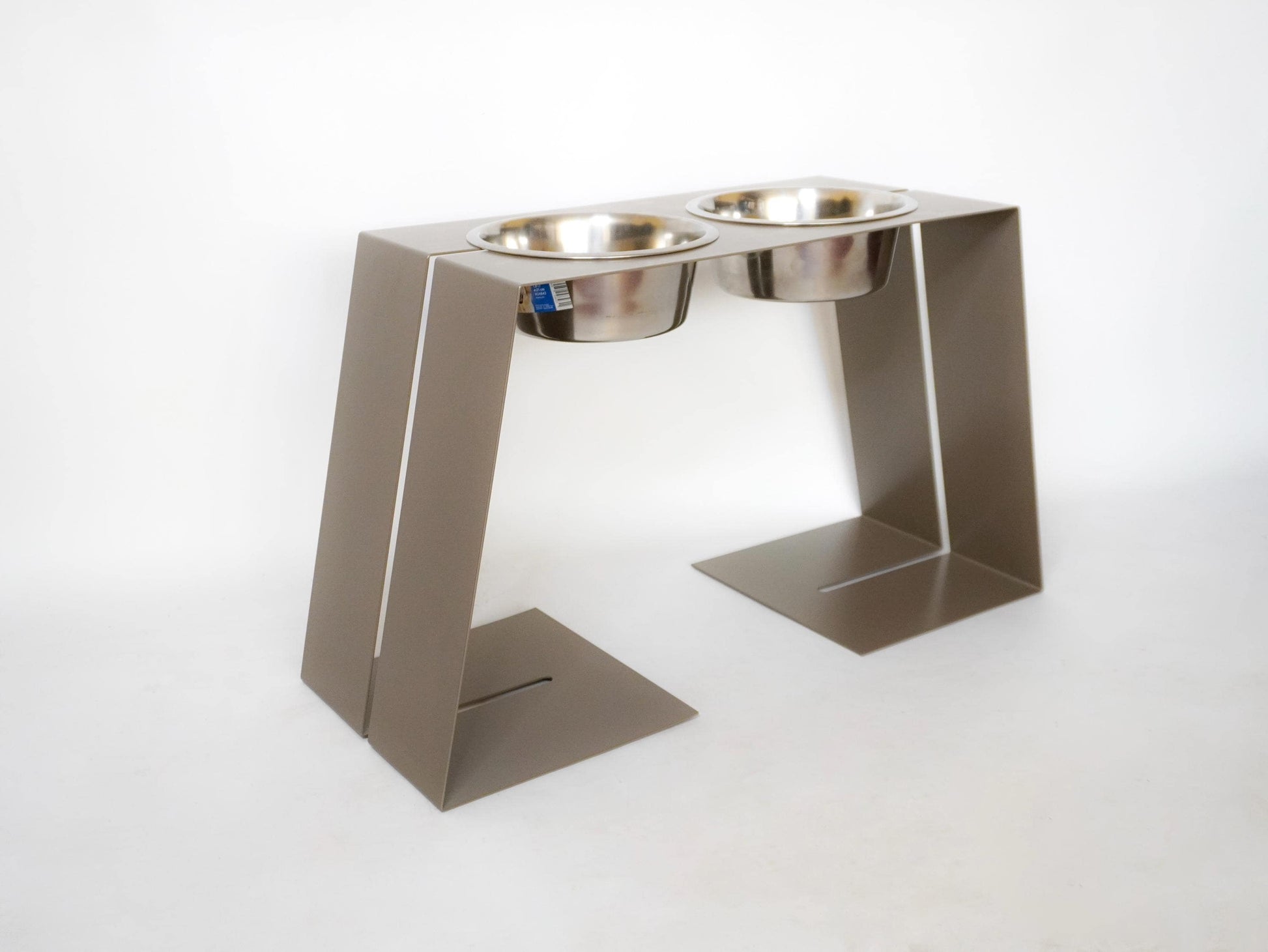 Modern Elevated Double Dog Bowl Stand