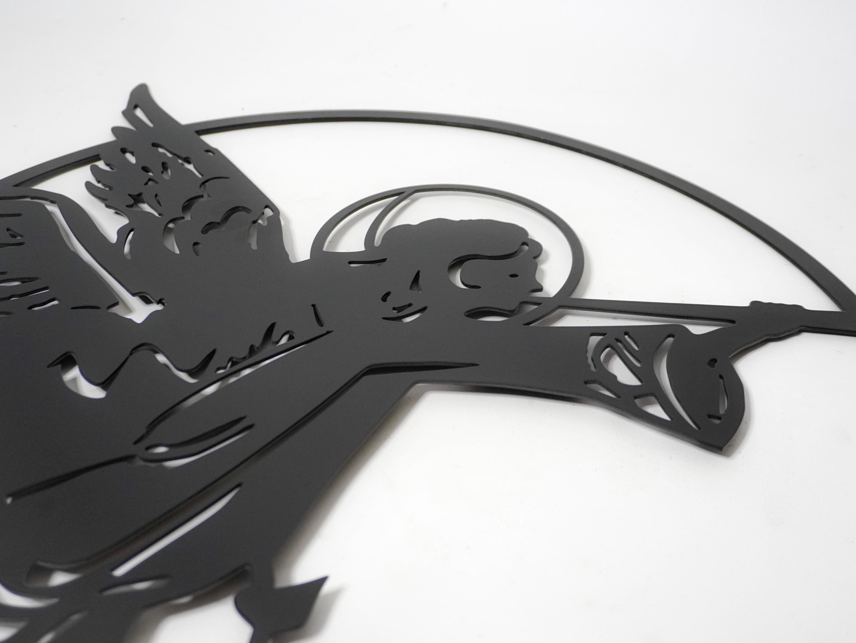 Angel Weathervane Metal Wind Direction Indicator for Roof or Garden — 4
