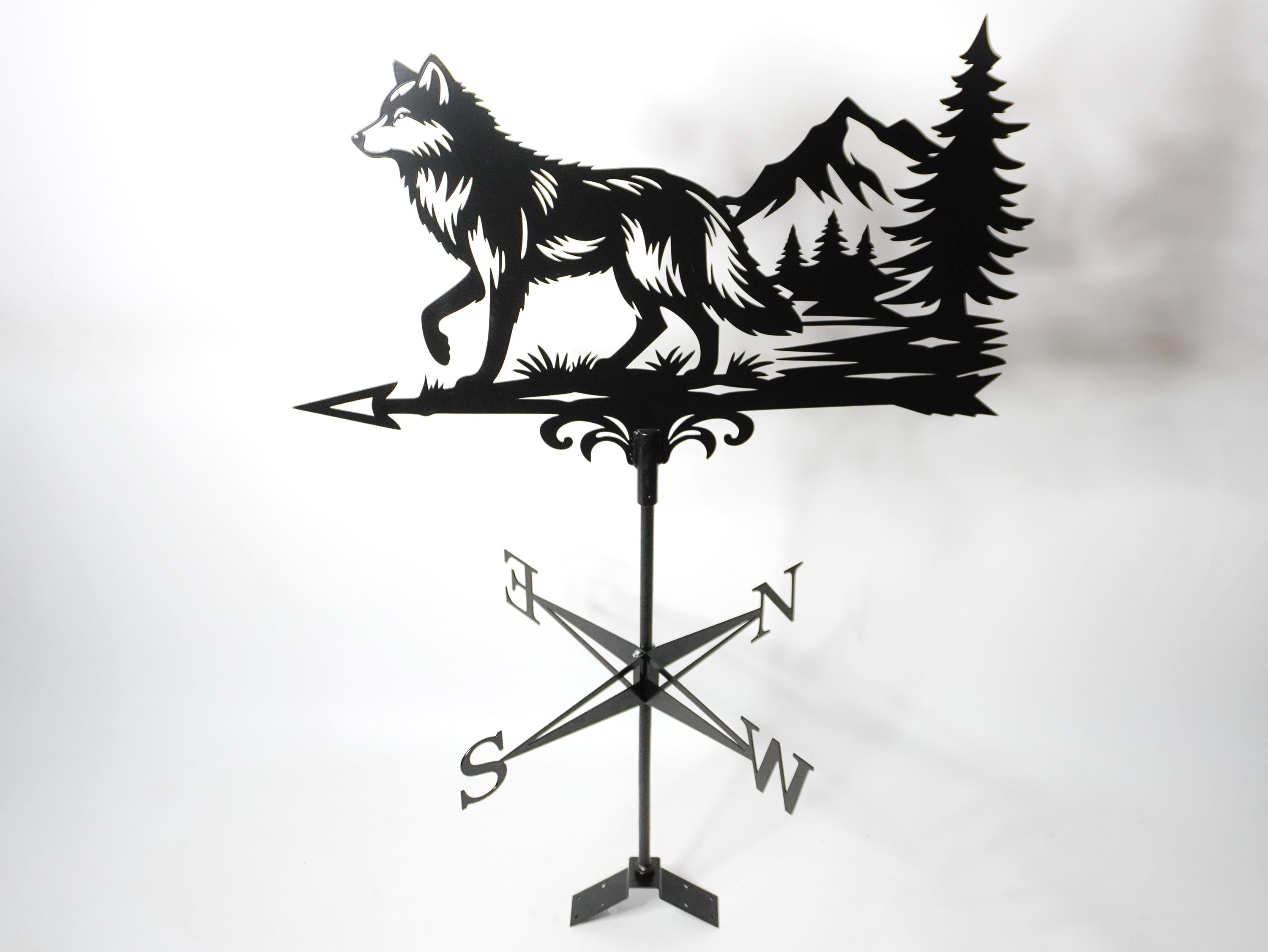 Metal Wolf Weathervane — 2