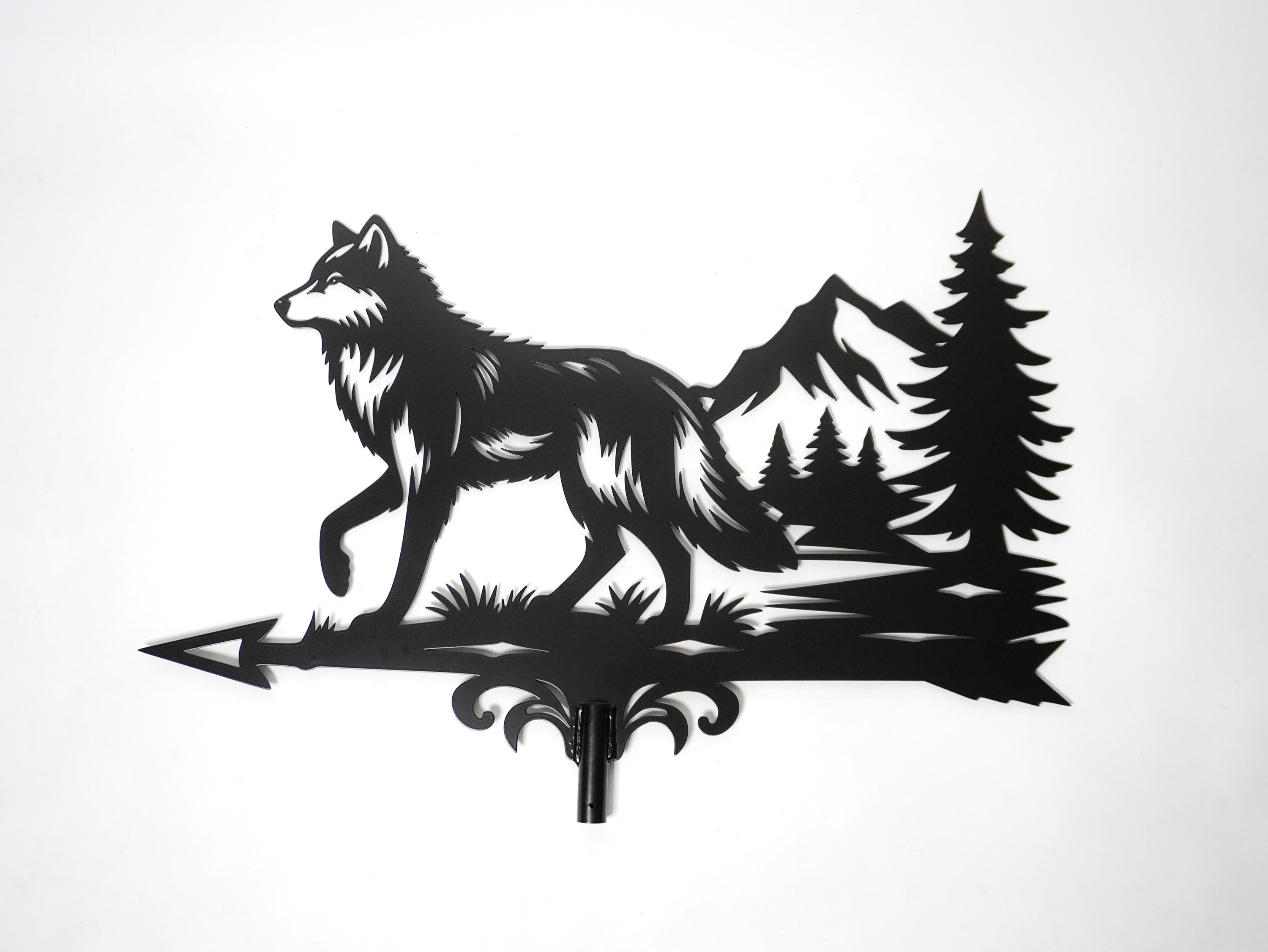 Metal Wolf Weathervane — 3