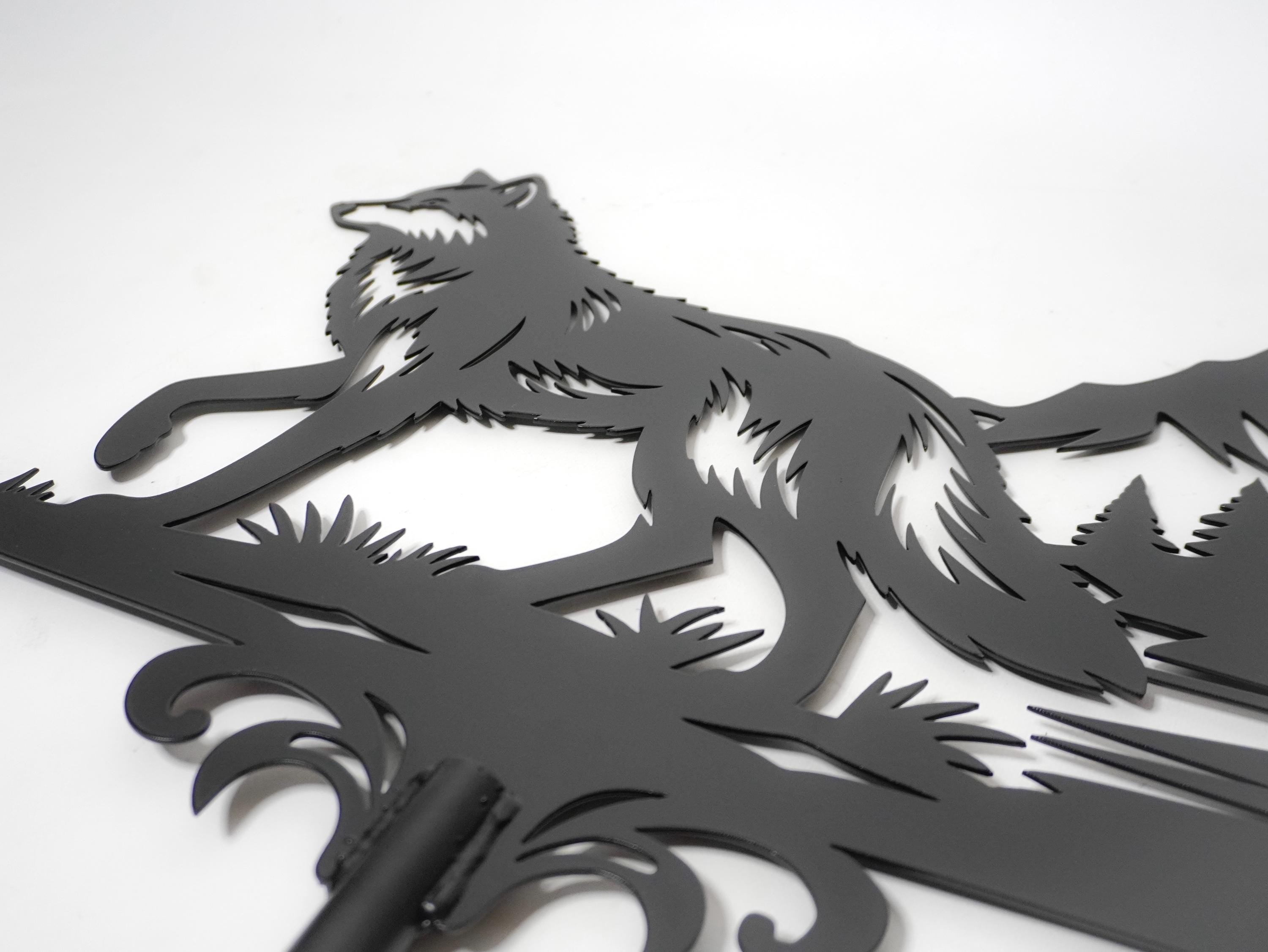 Metal Wolf Weathervane — 4