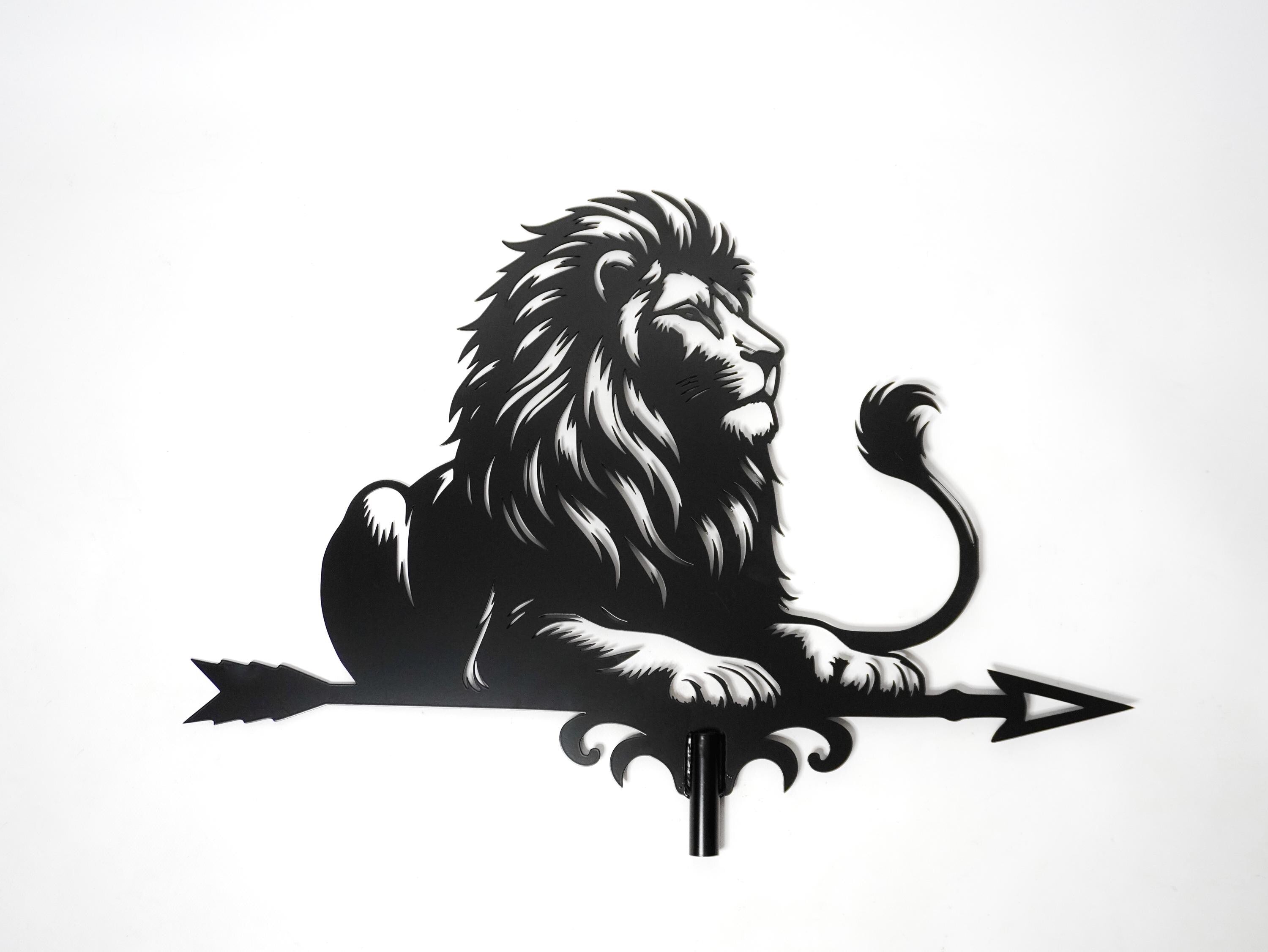 Lion Weathervane Metal Wind Vane — 4