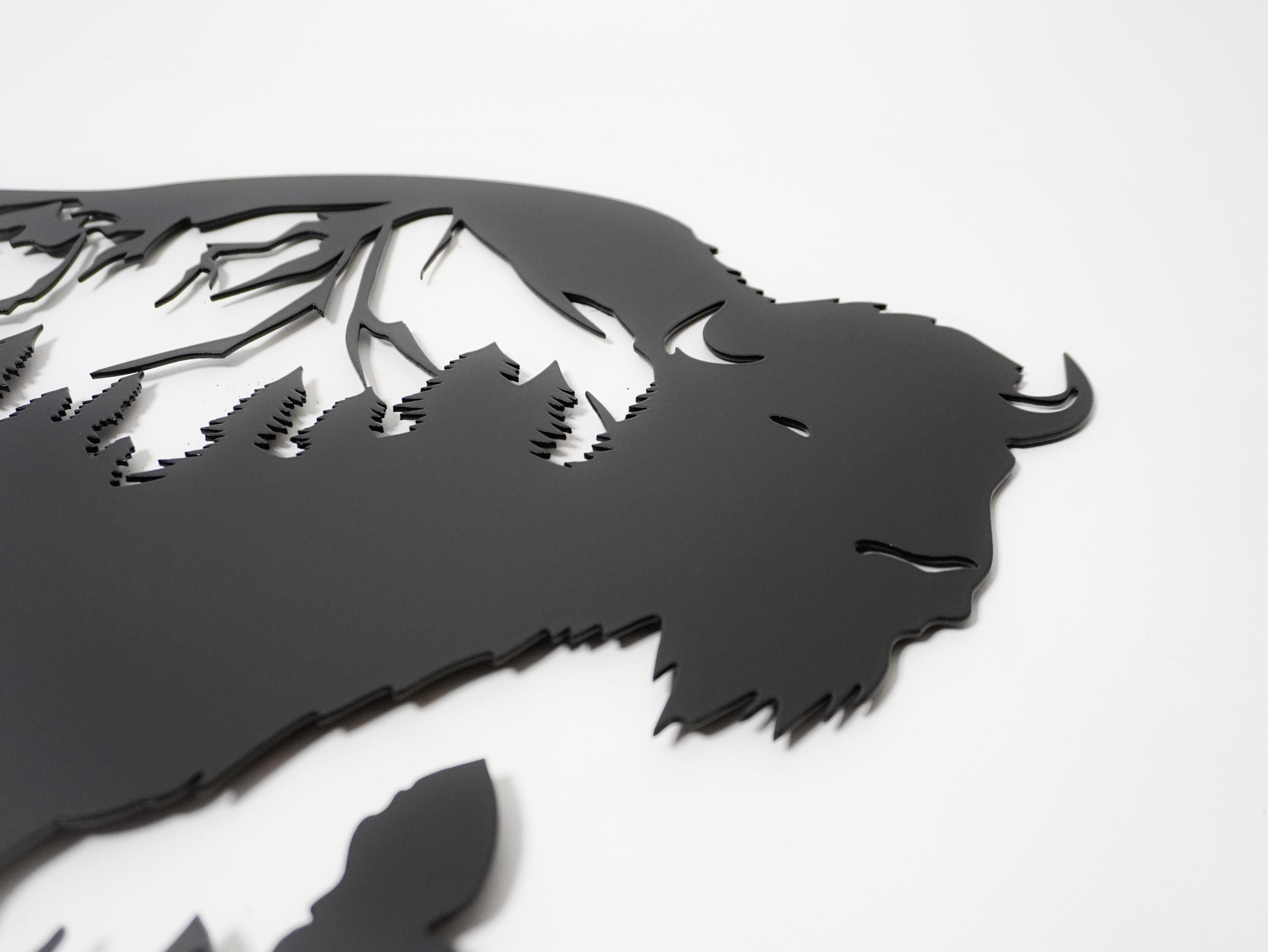 Bison Weathervane Wind Vane Decor for Roof or Garden — 4