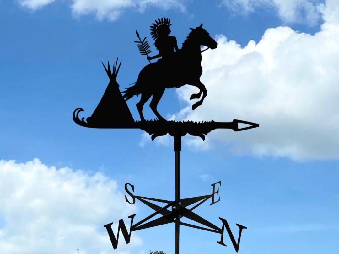 Native American Horse Rider Weathervane