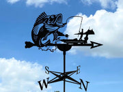 Metal Fisherman Weathervane