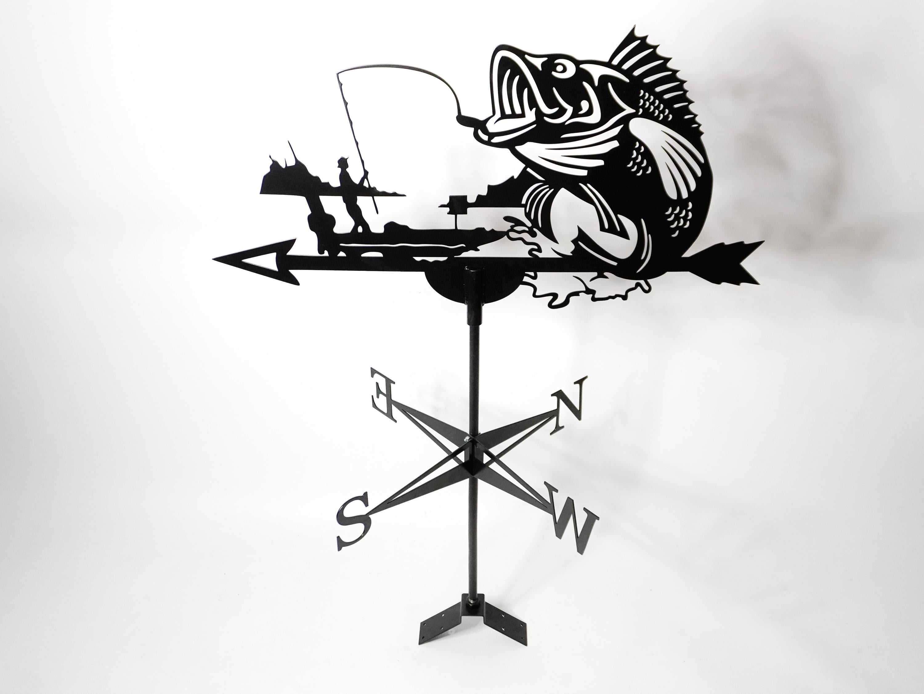 Metal Fisherman Weathervane — 2