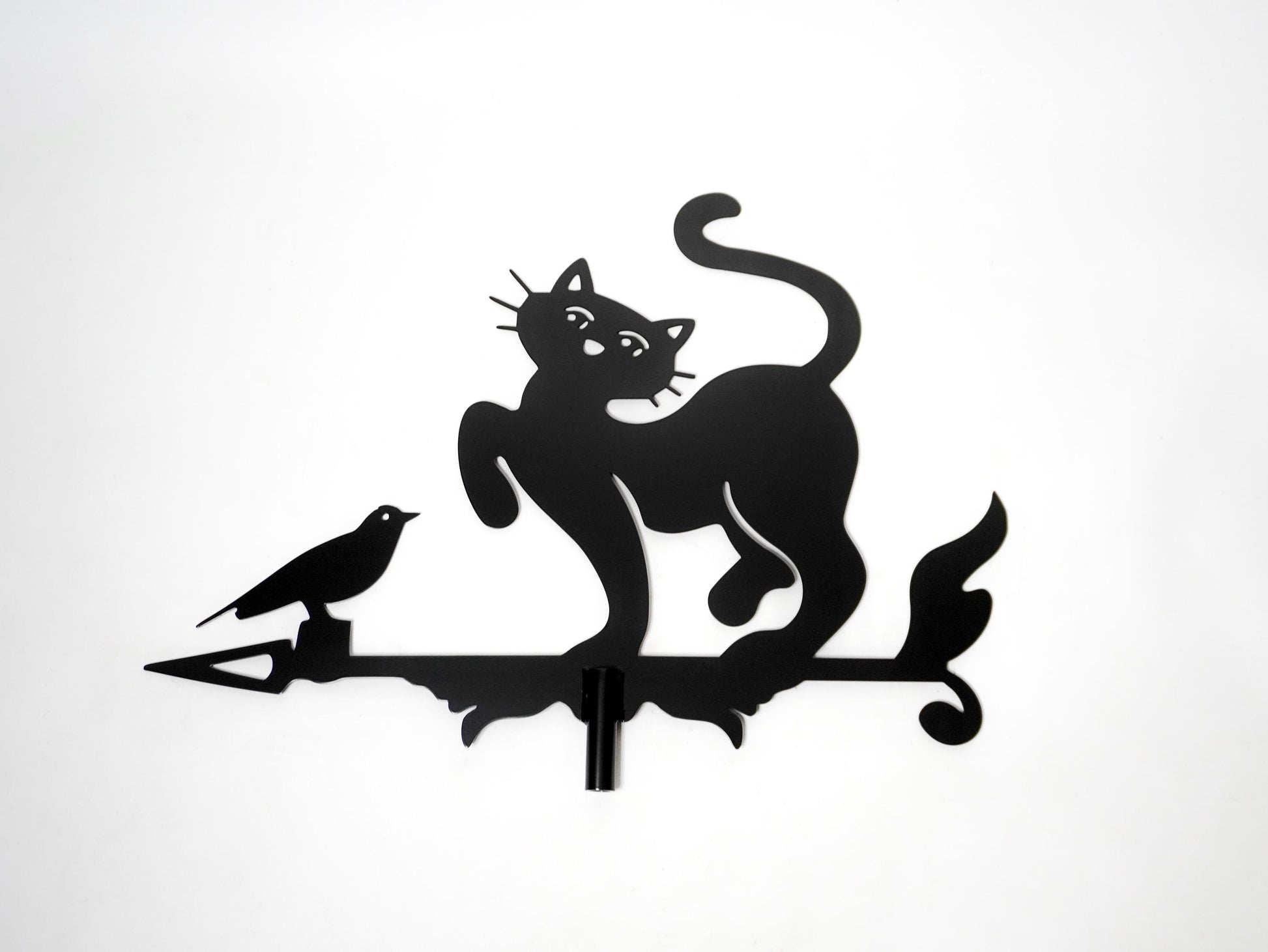 Metal Cat and Bird Weathervane — 3