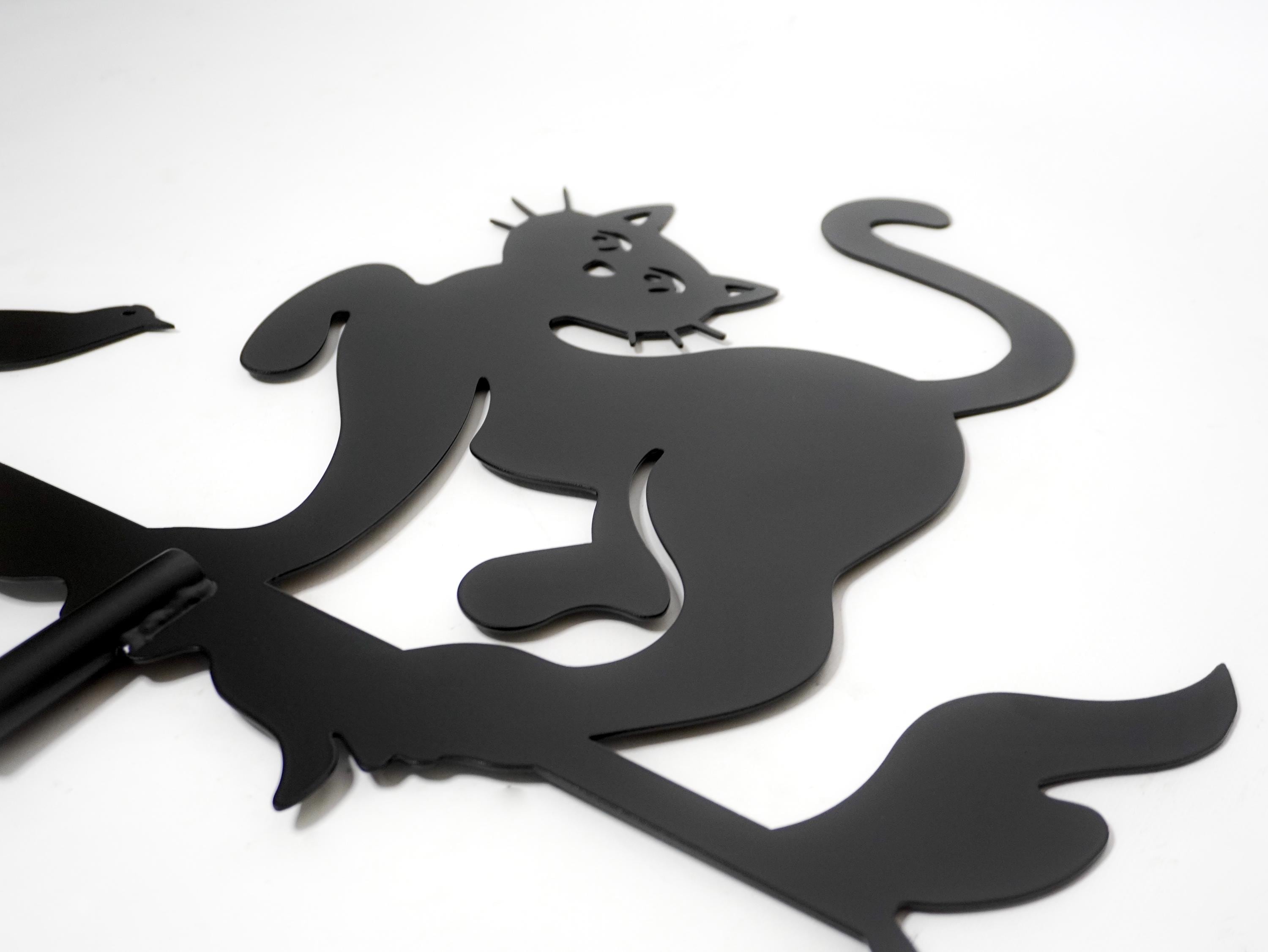 Metal Cat and Bird Weathervane — 5