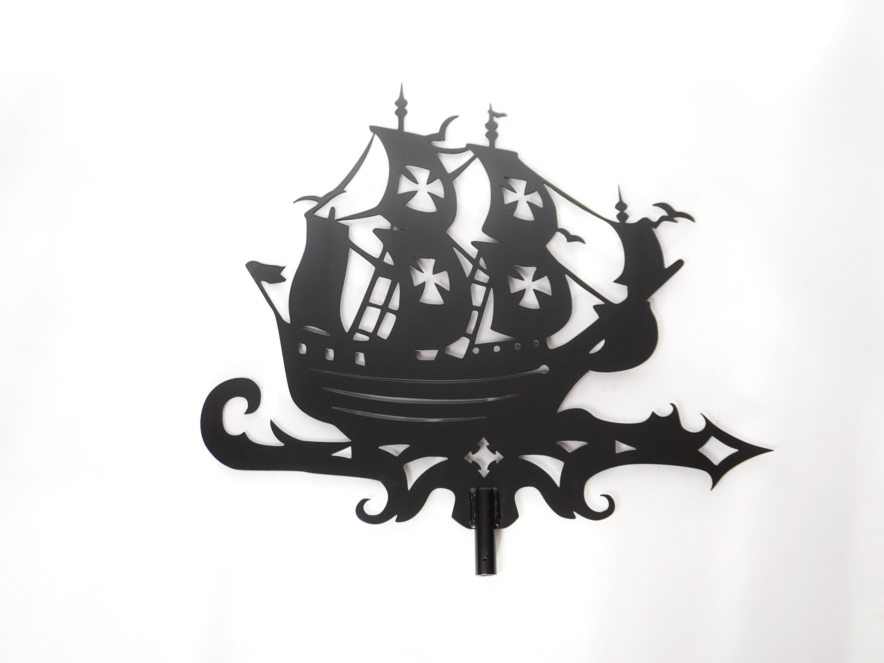 Metal Ship Weathervane — 2