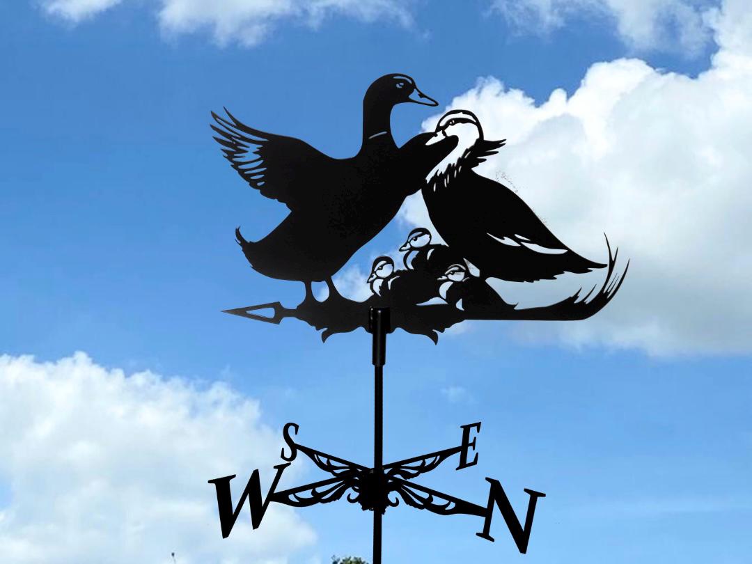 Duck Weathervane Metal Wind Vane