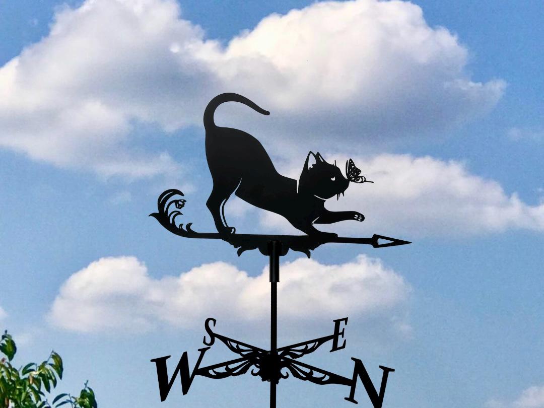 Playful Cat Weathervane
