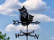 Owl Family Weathervane for Roof or Garden