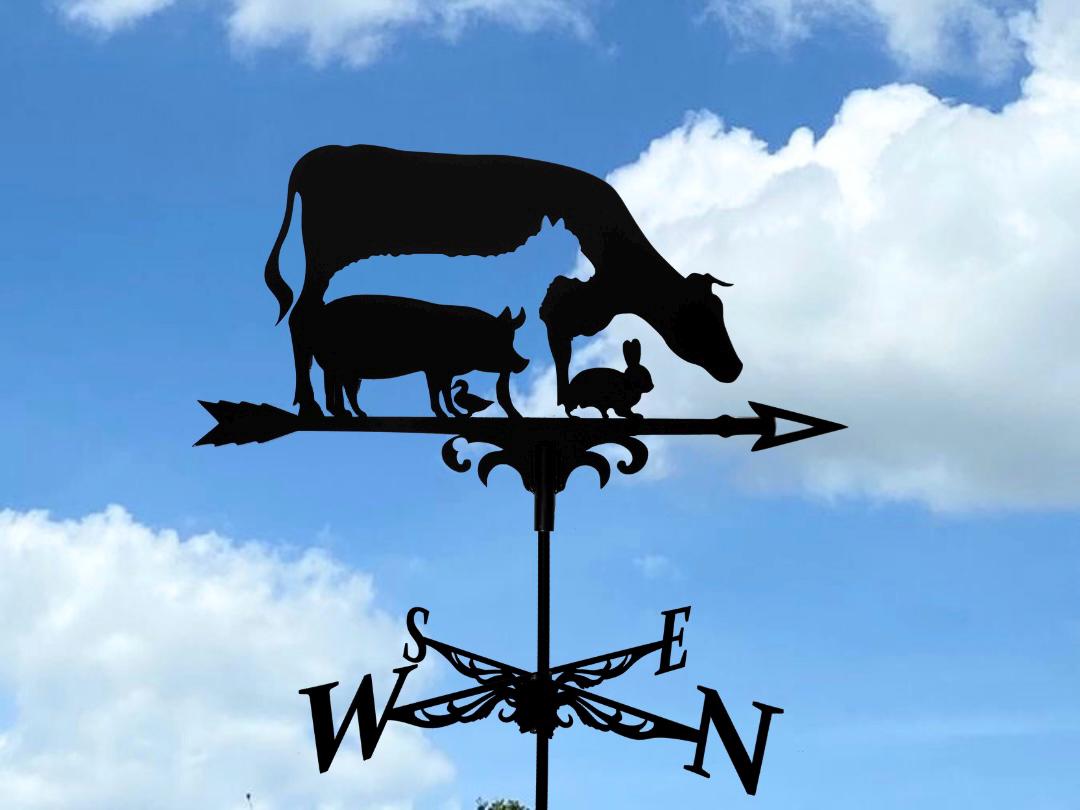 Farm Animals Metal Weathervane