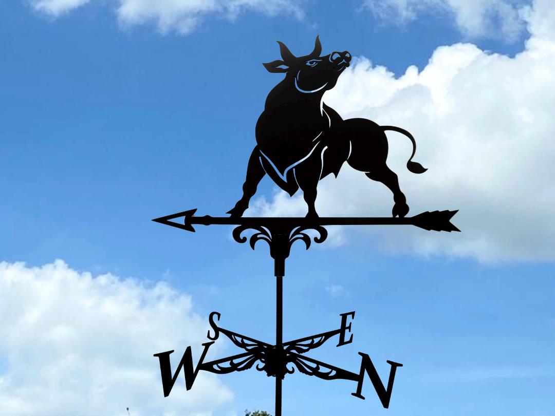 Metal Bull Weathervane